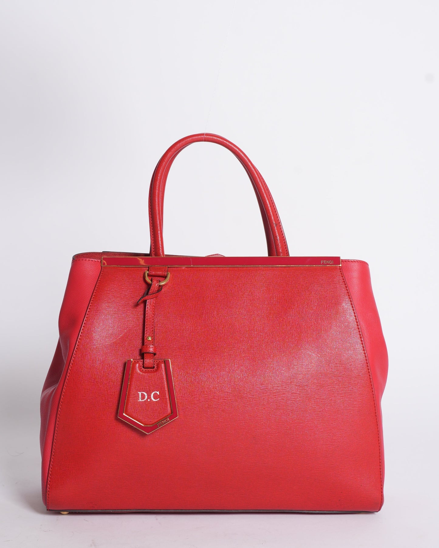 Fendi Handbag 2Jours Tote Red Top Handle Tote Bag