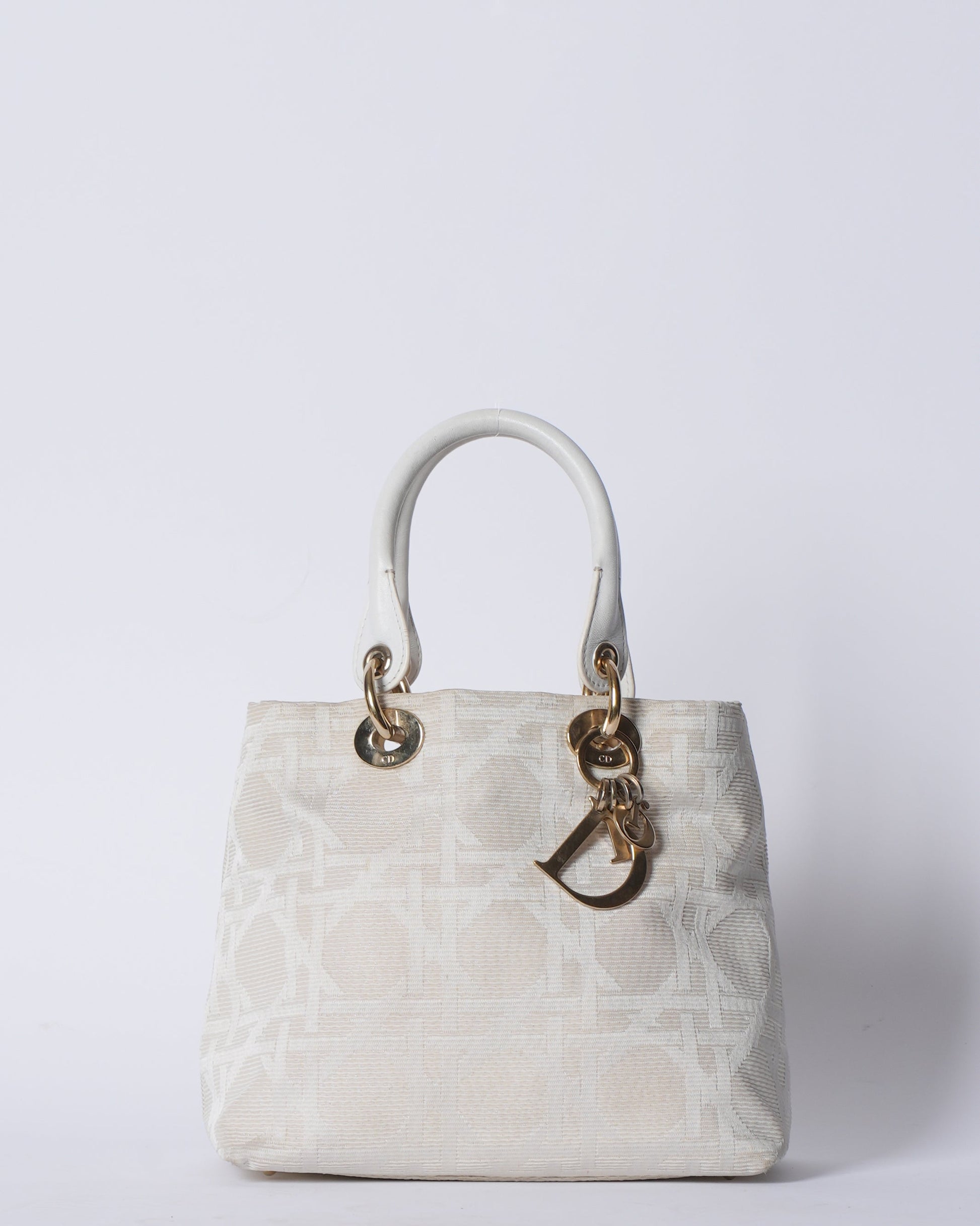 Dior Handbag Christian Cannage Jacquard Bag Top Handle