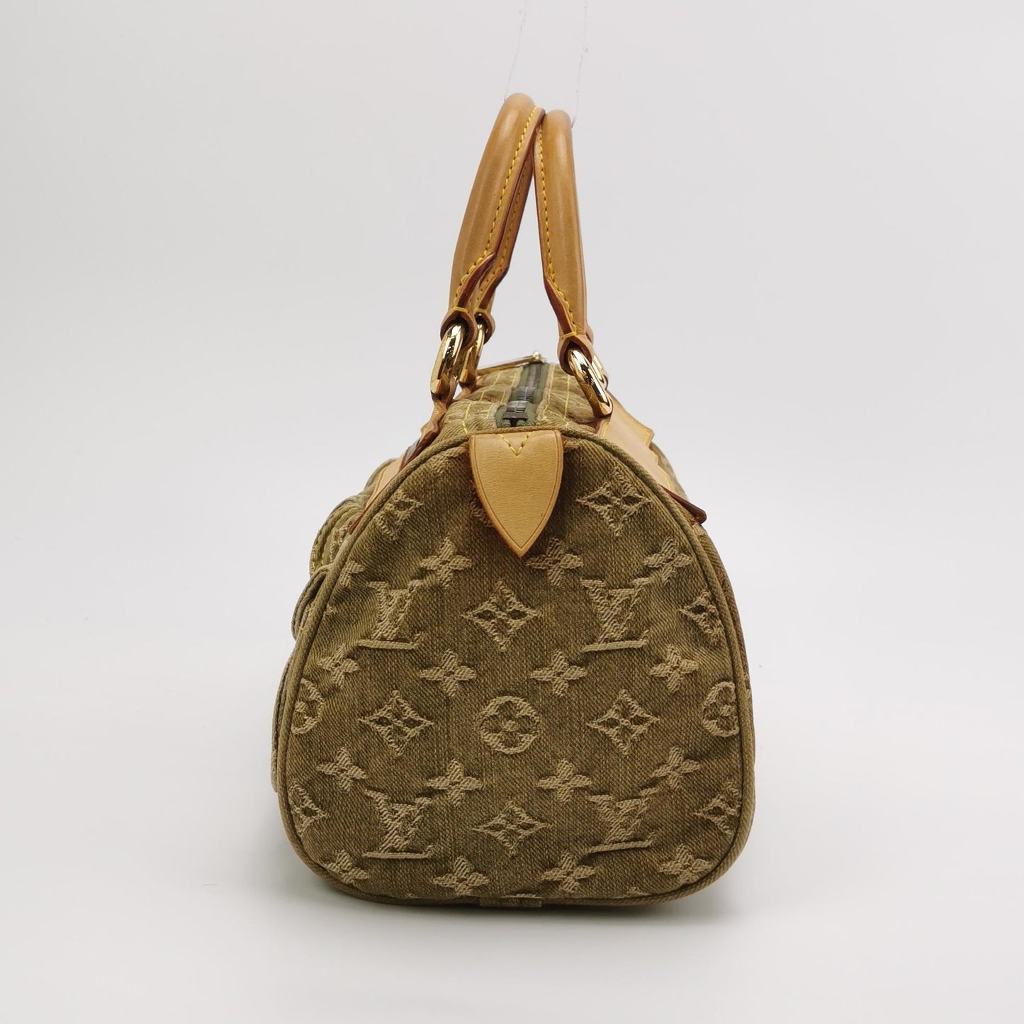 Louis Vuitton Denim Neo Speedy Boston Green Travel Bag