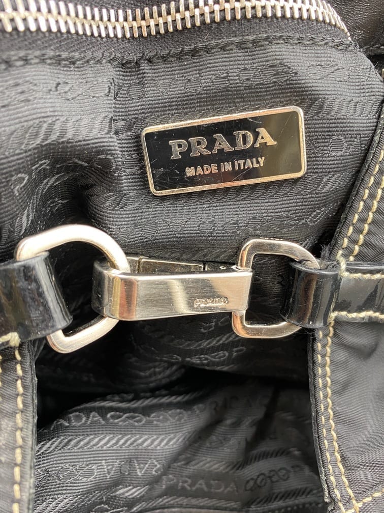 Prada And Tote Leather Nylon Tote Bag