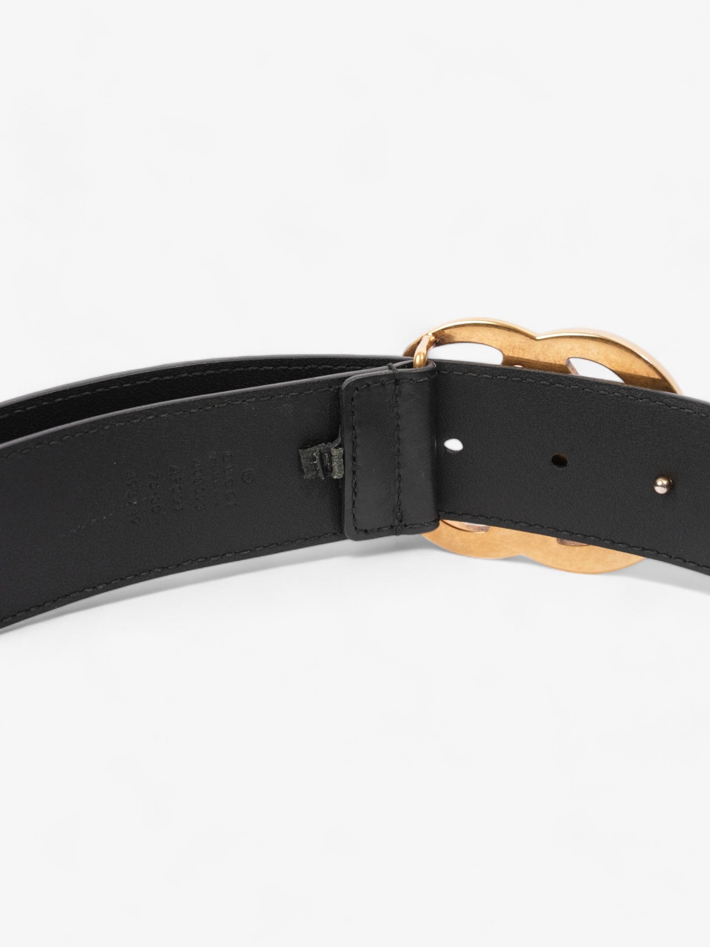Gucci Marmont Re Edition Wide Belt Handbag Leather Black Accessory 75Cm 30