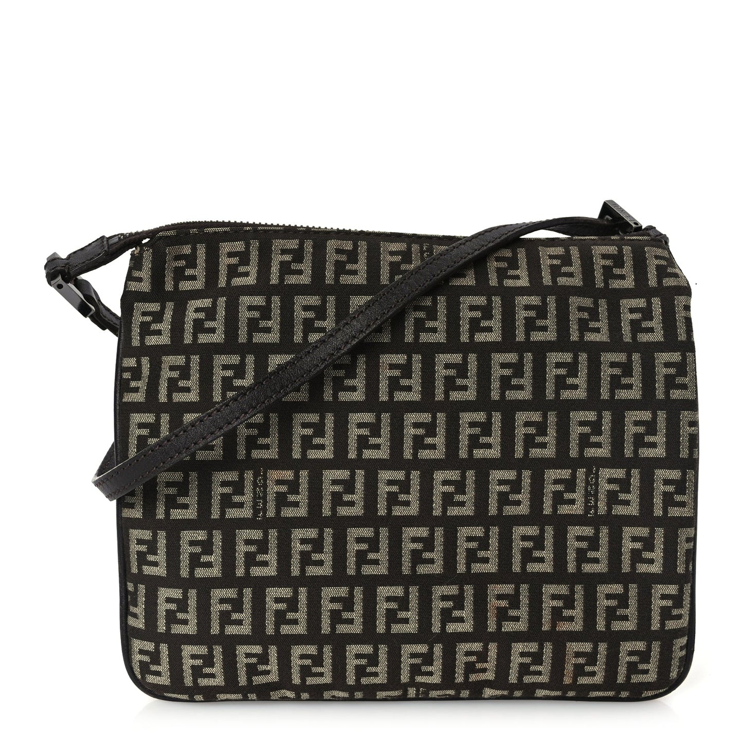 Fendi Crossbody Bag Zucchino Crossbody Canvas Vitello Brown
