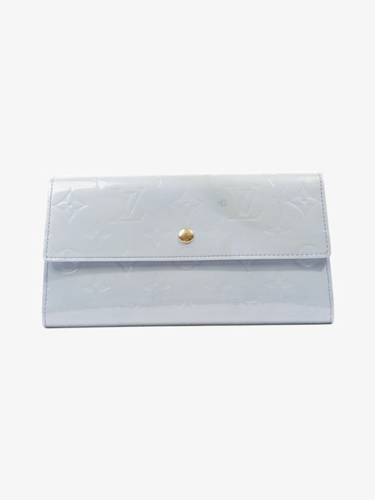 Louis Vuitton Sarah Pale Monogram Blue Leather Vernis Wallet Case