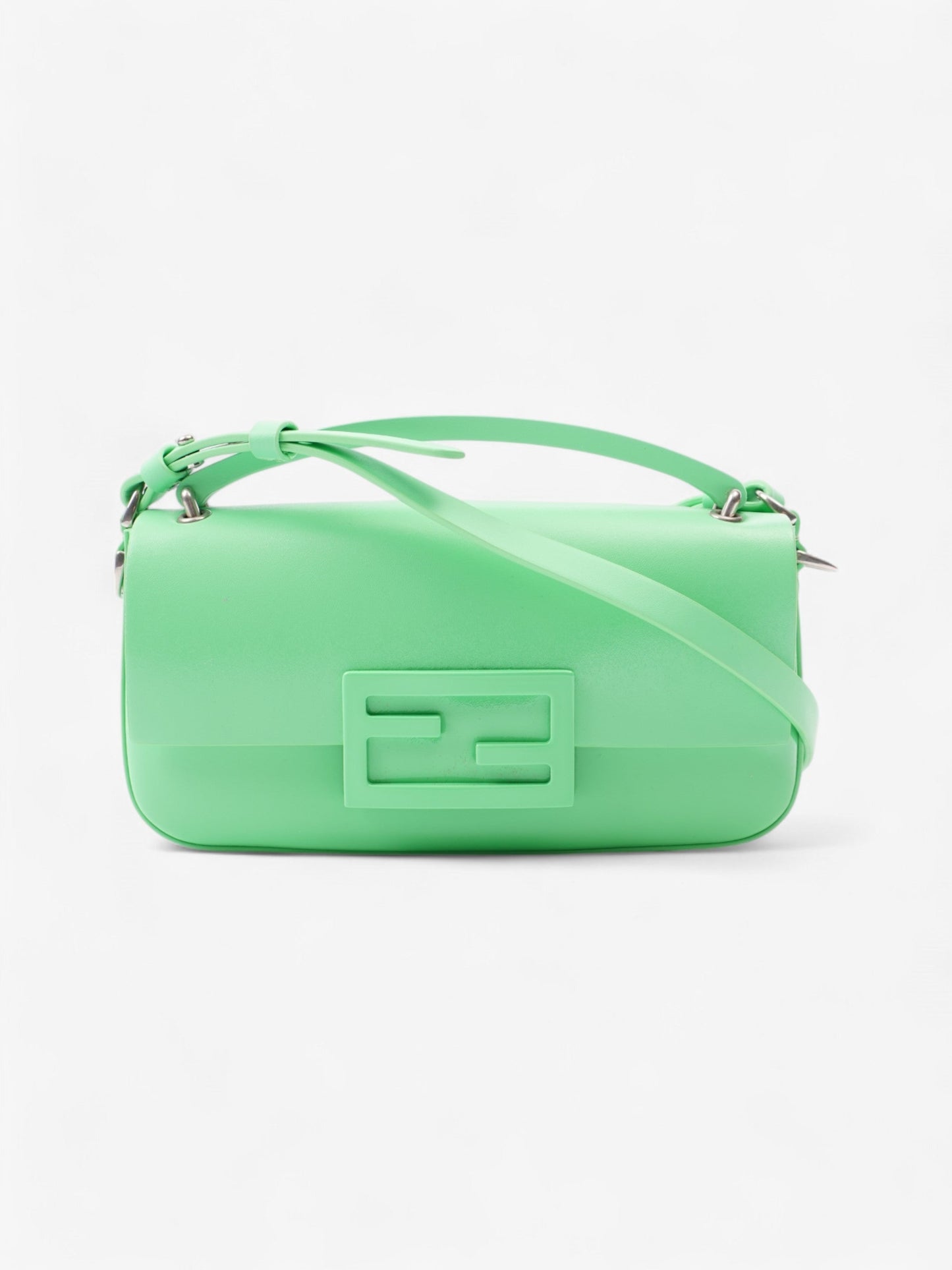 Fendi Phone Baguette Edamame Calfskin Crossbody Bag Leather Shoulder Bag