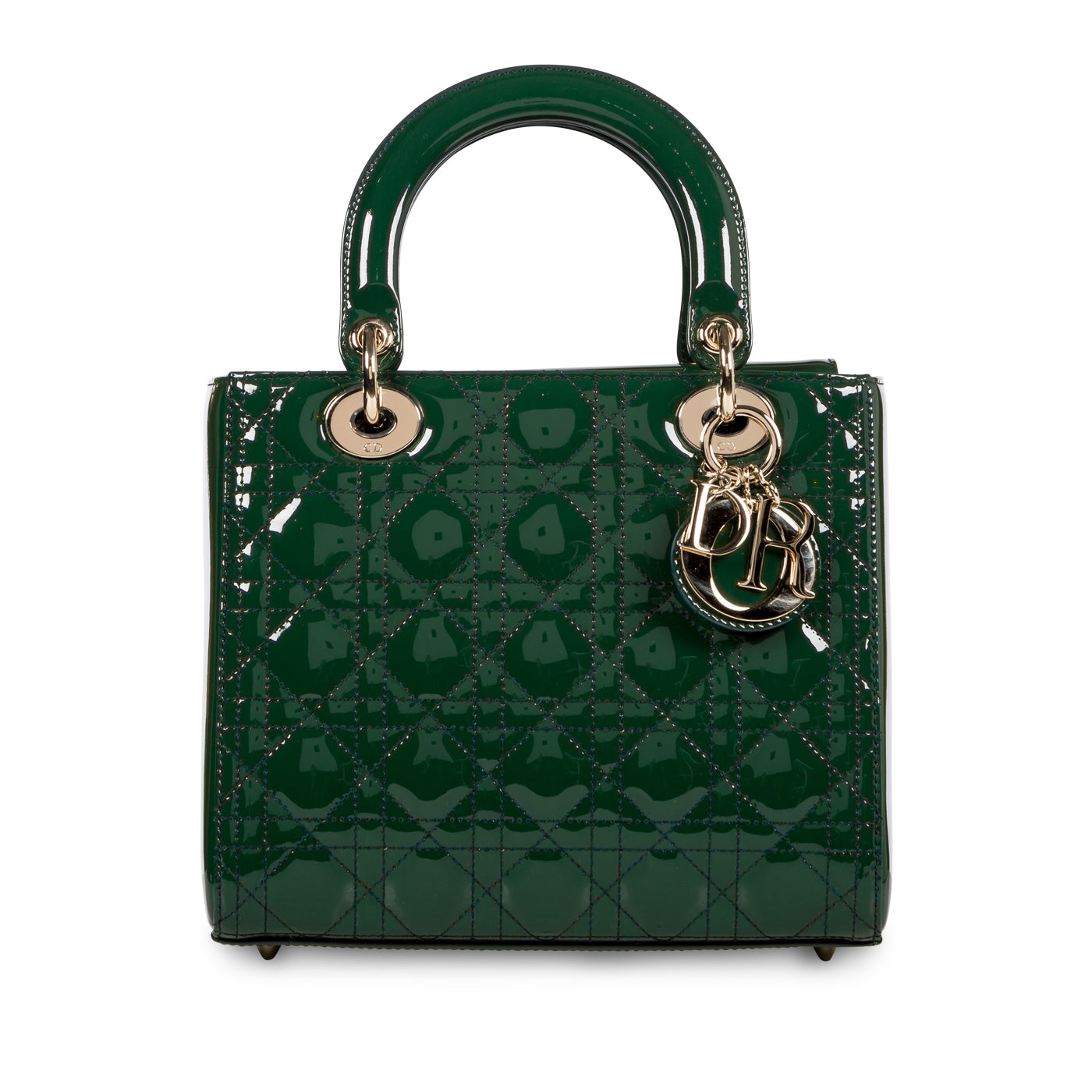 Dior Christian Lady Shoulder Bag Patent Medium