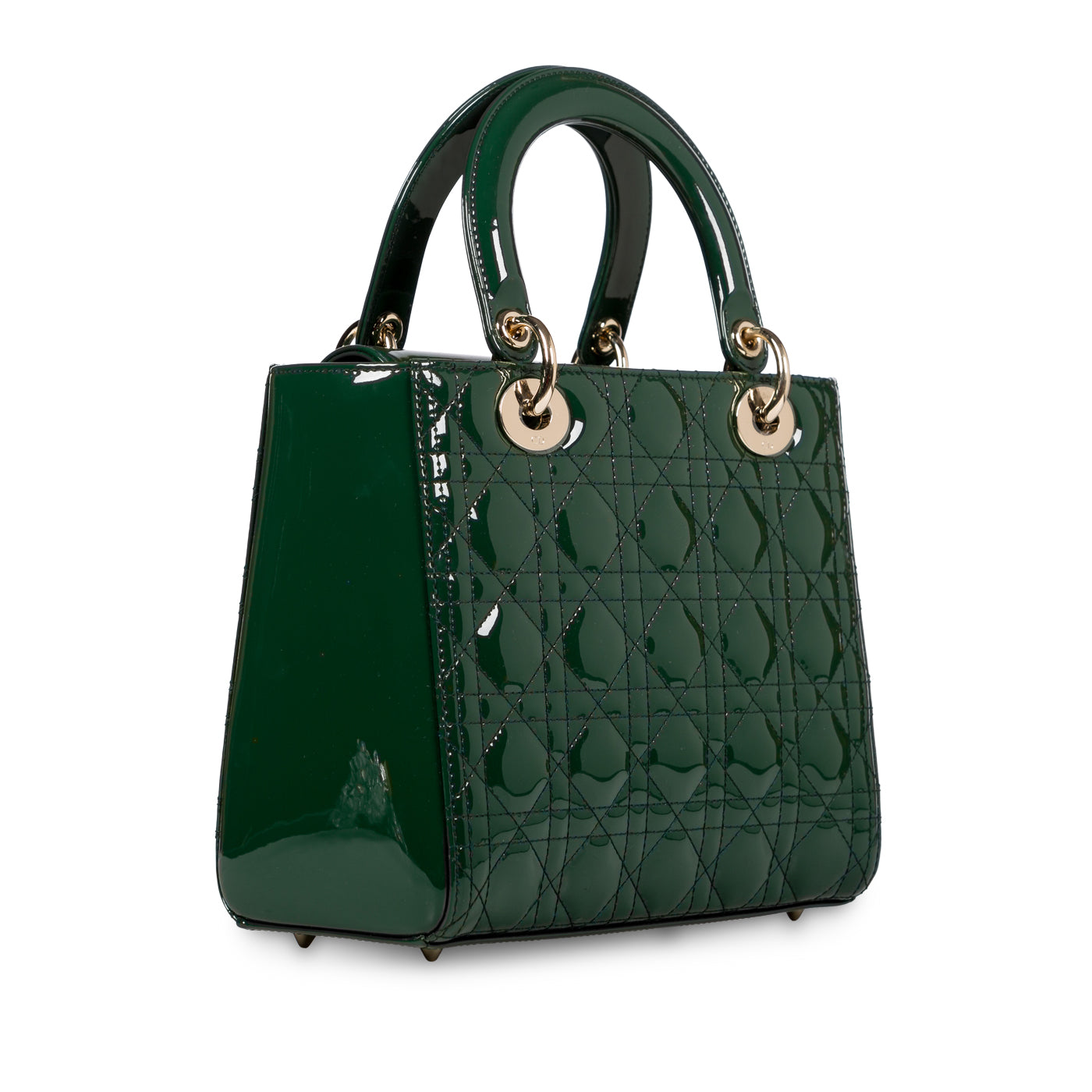 Dior Christian Lady Shoulder Bag Patent Medium