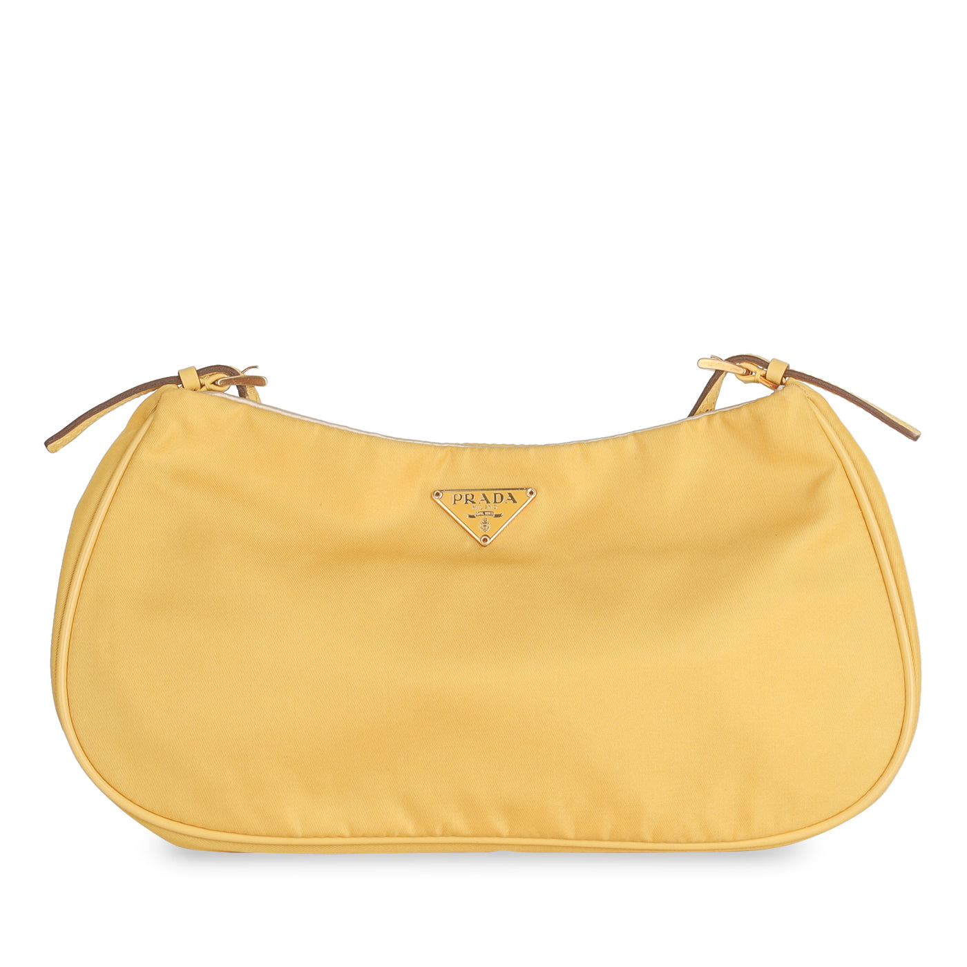 Prada Tessuto Shoulder Bag Nylon Bag Yellow Ghw