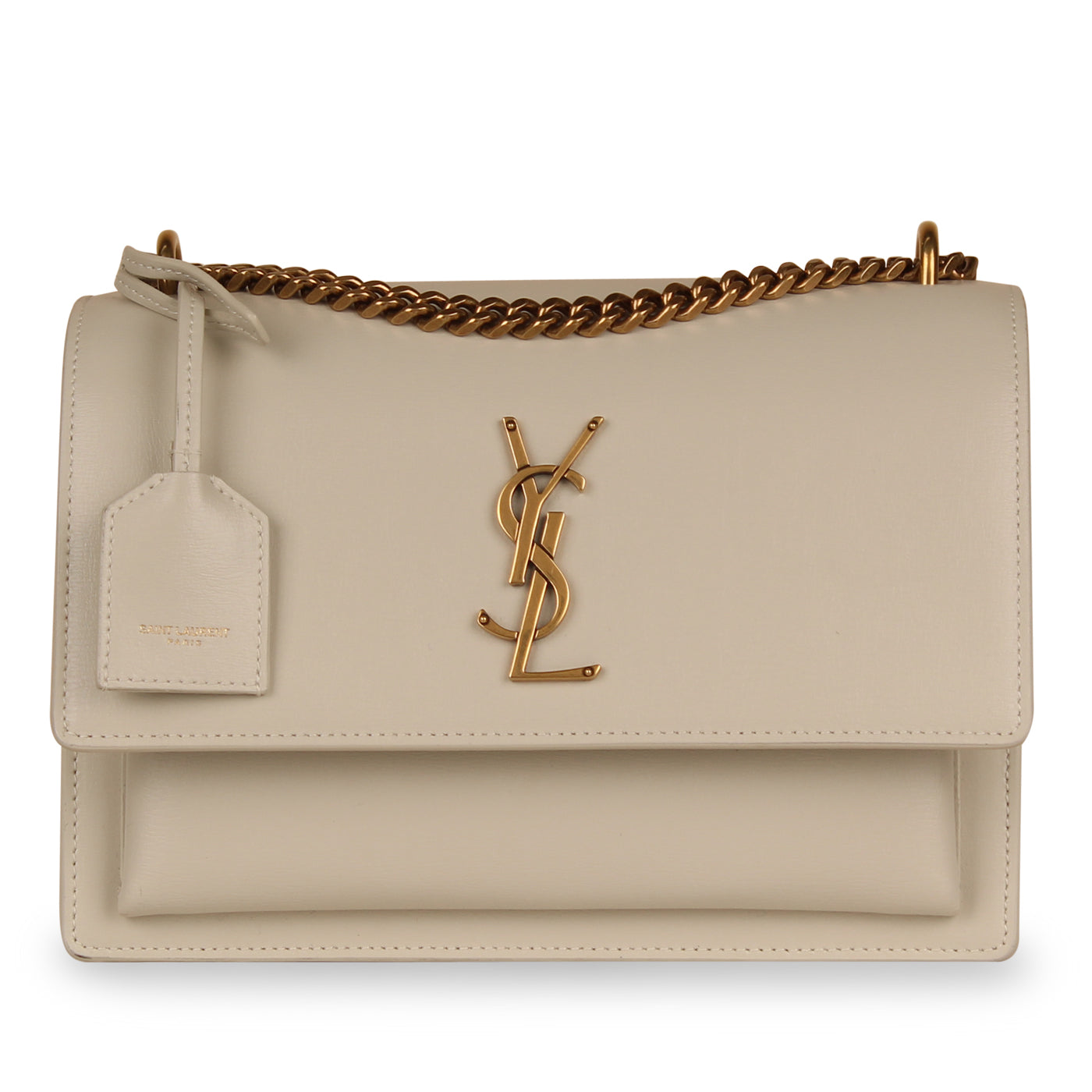 YSL Saint Laurent Sunset Crossbody Bag Cream Medium