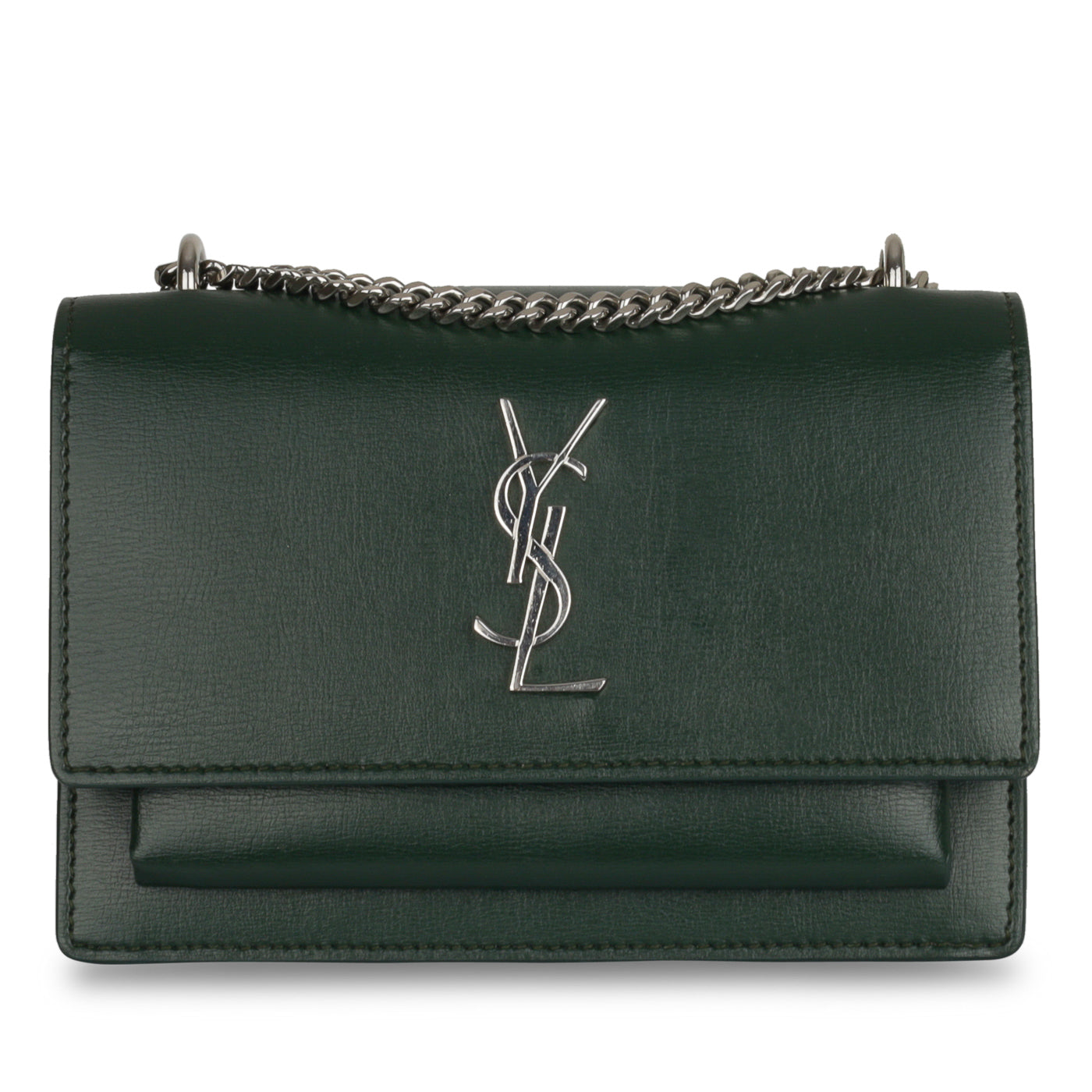YSL Saint Laurent Sunset Bag Forest Green Mini Crossbody Bag