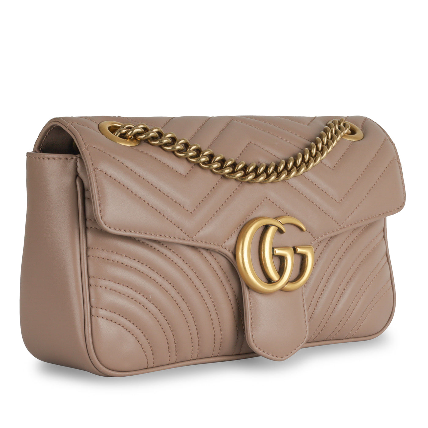 Gucci Marmont Bag Small Shoulder Bag Nude Ghw