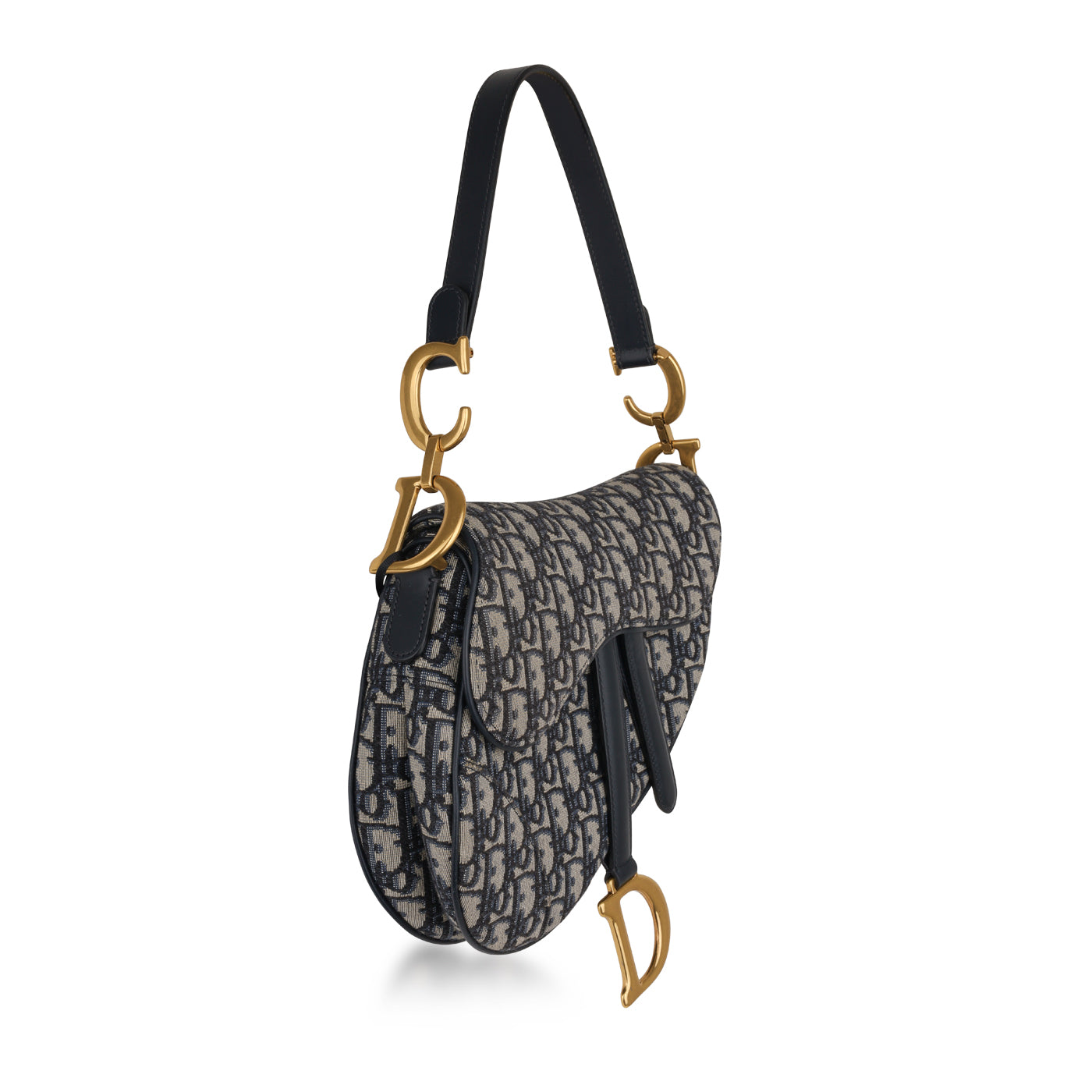 Dior Christian Saddle Bag Oblique Canvas Shoulder Bag Oblique Canvas Navy