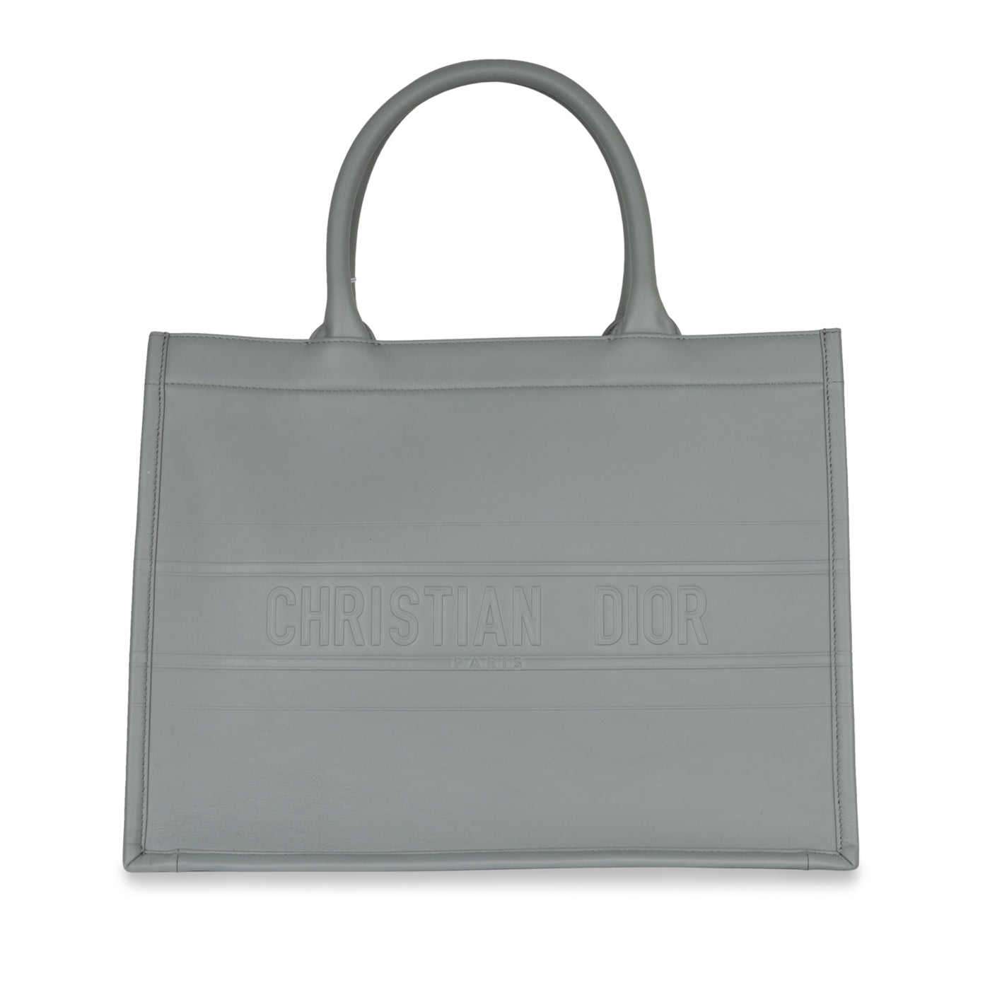 Dior Christian Book Tote Calfskin Tote Bag Calfskin Matte Grey