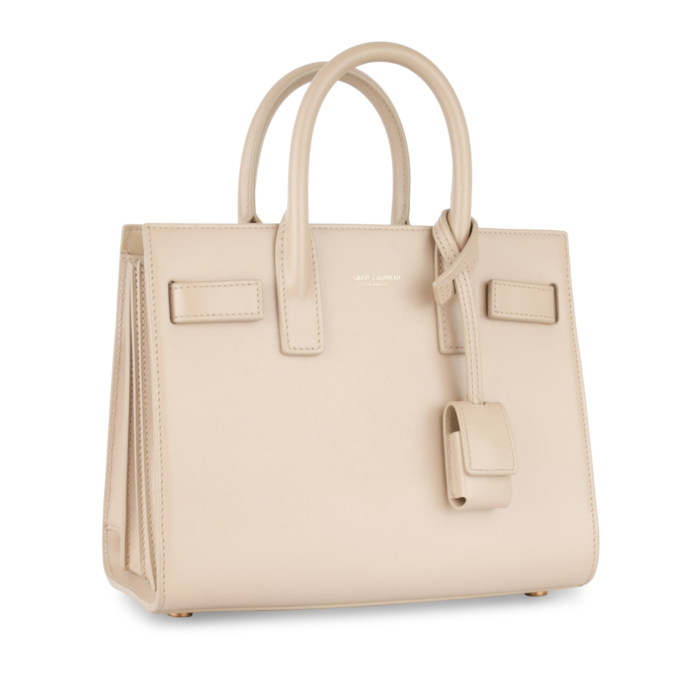 YSL Saint Laurent Nano Sac De Jour Crossbody Bag Beige Leather Aghw