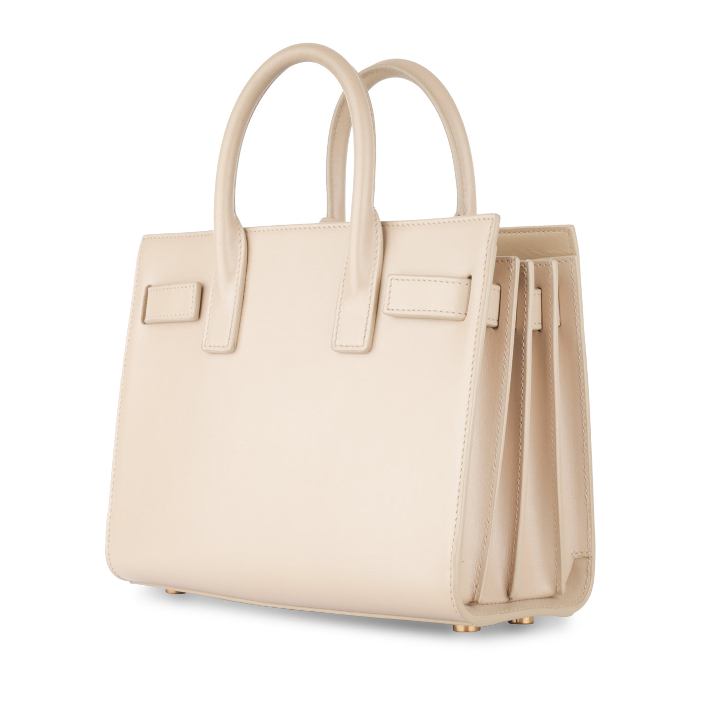 YSL Saint Laurent Nano Sac De Jour Crossbody Bag Beige Leather Aghw