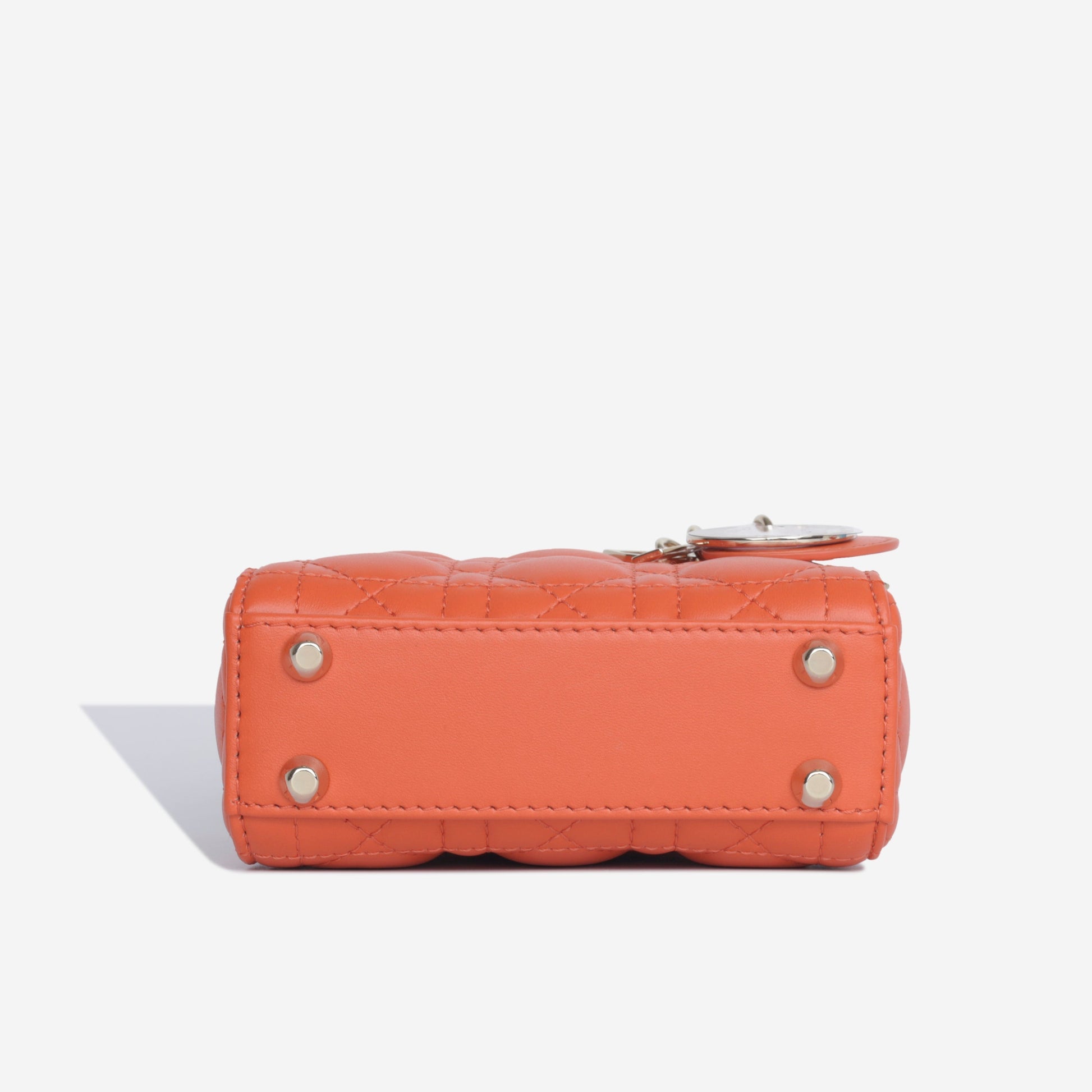 Dior Christian Lady Tote Bag Micro Cannage Leather Cghw