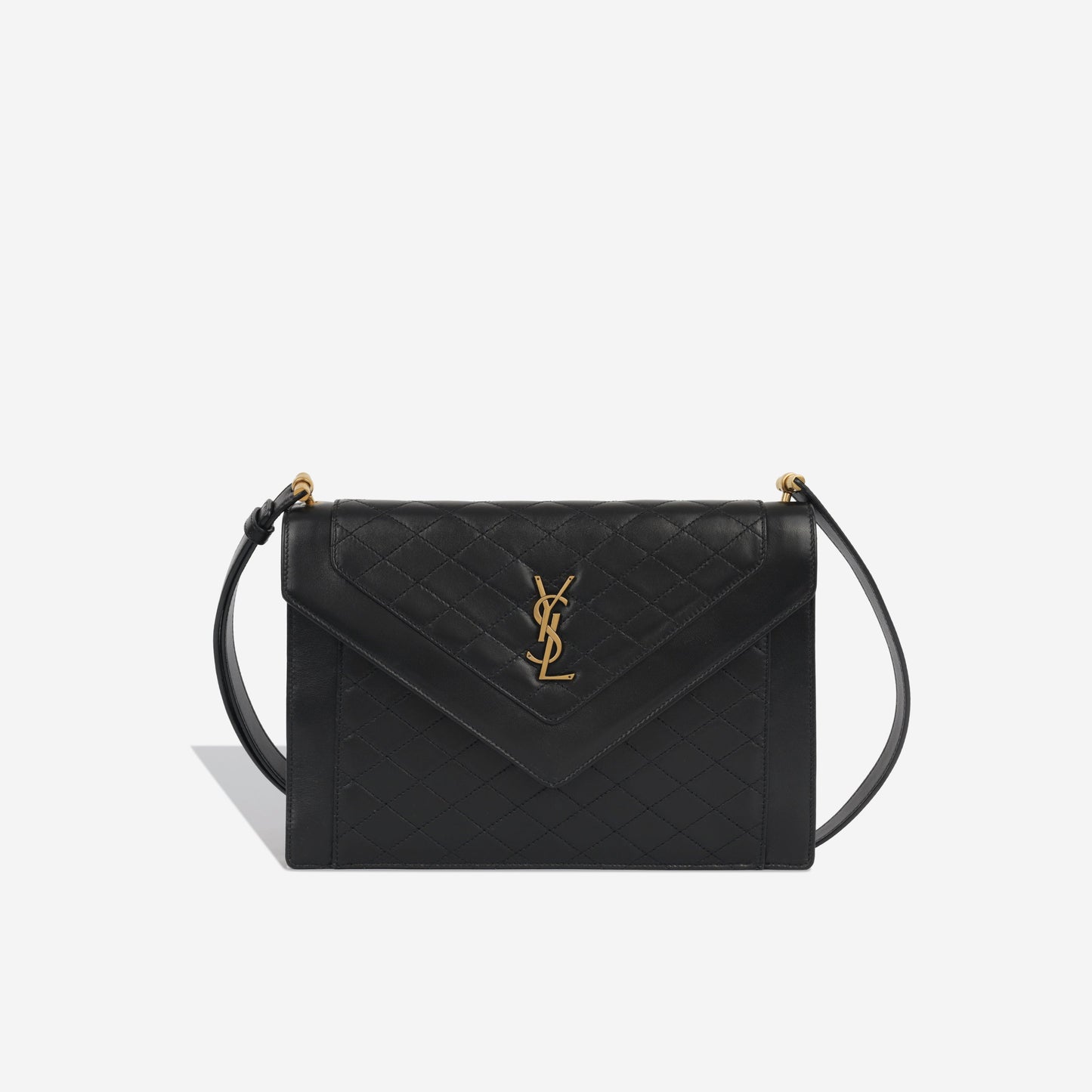 YSL Saint Laurent Gaby Satchel Satchel Bag Black Lambskin Ghw