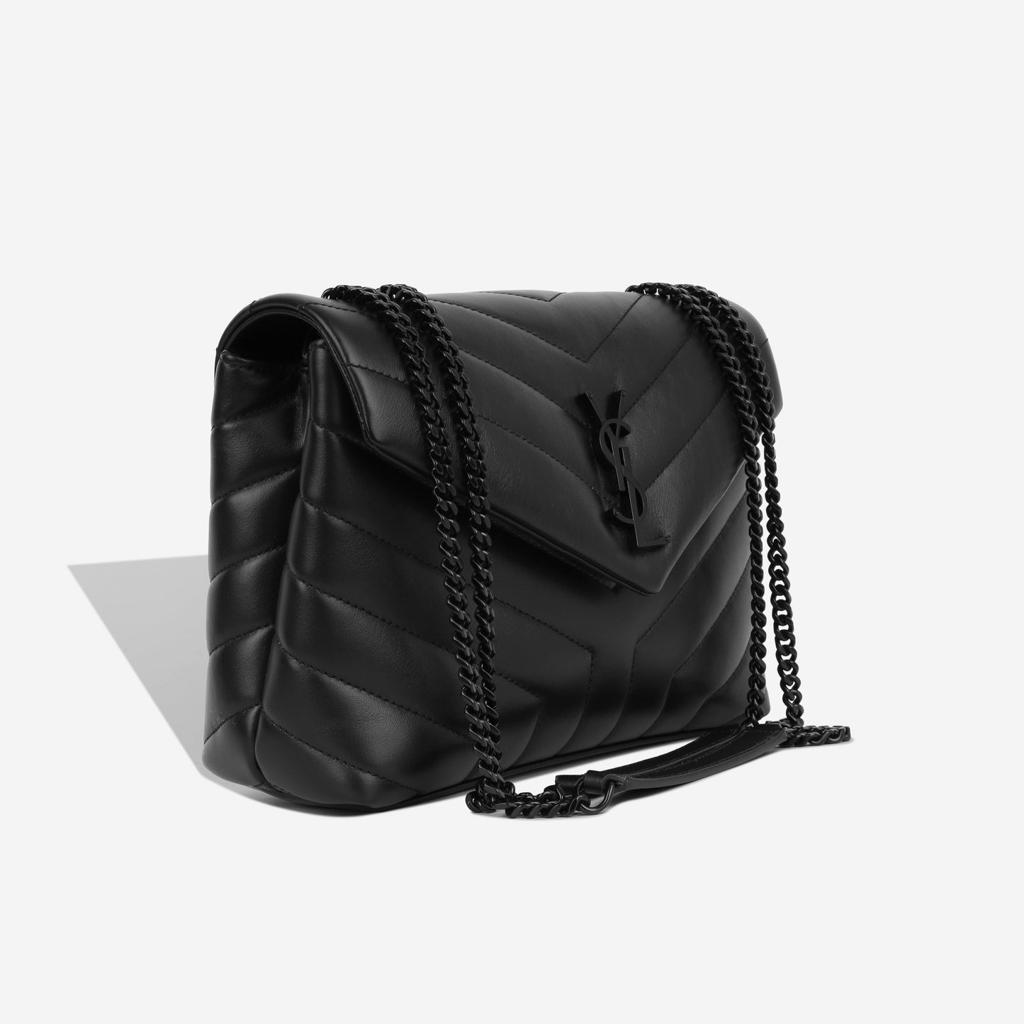 YSL Saint Laurent Lou Lou Calfskin Bhw Crossbody Bag Black Small