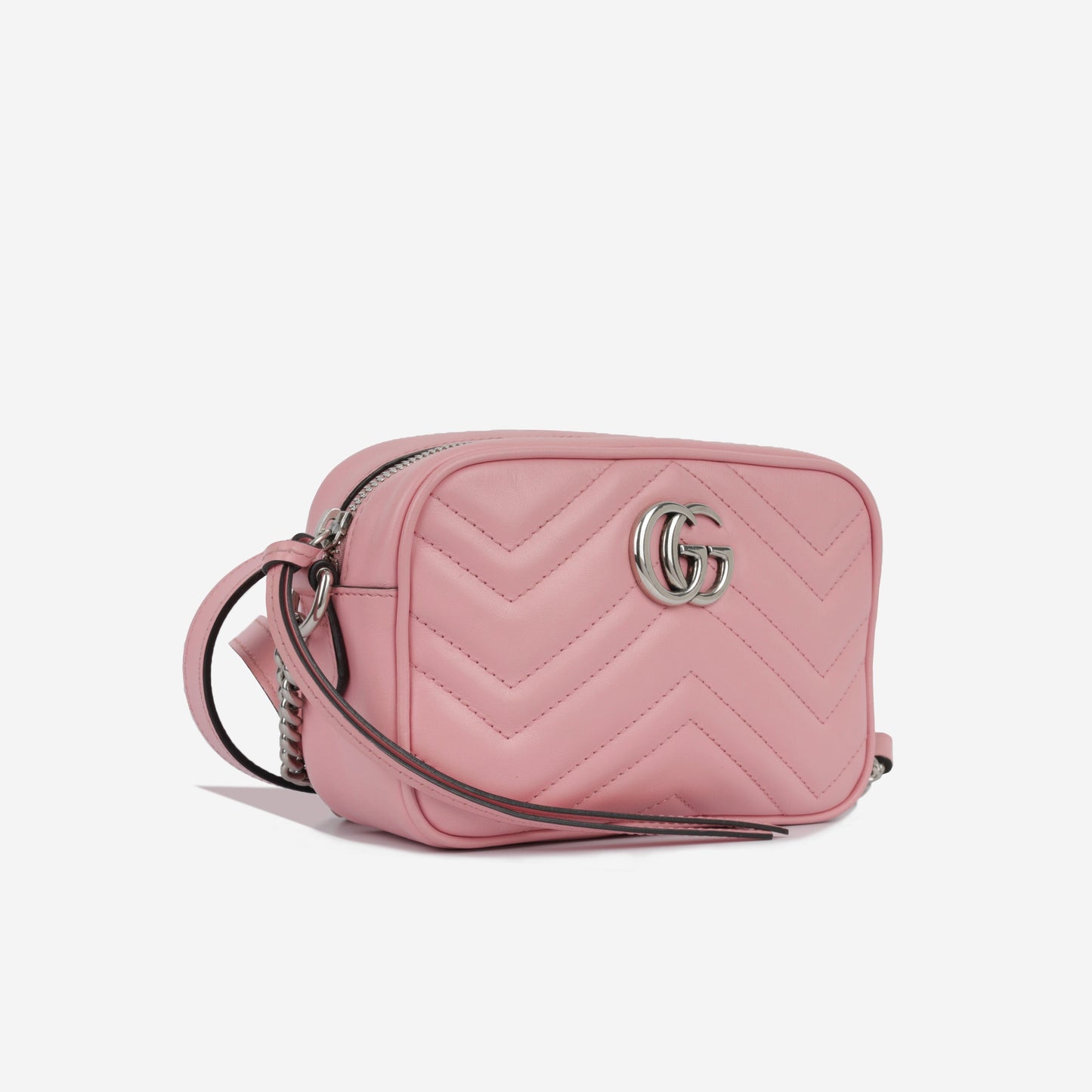 Gucci Marmont Matelass Shoulder Bag Mini Pink Shw