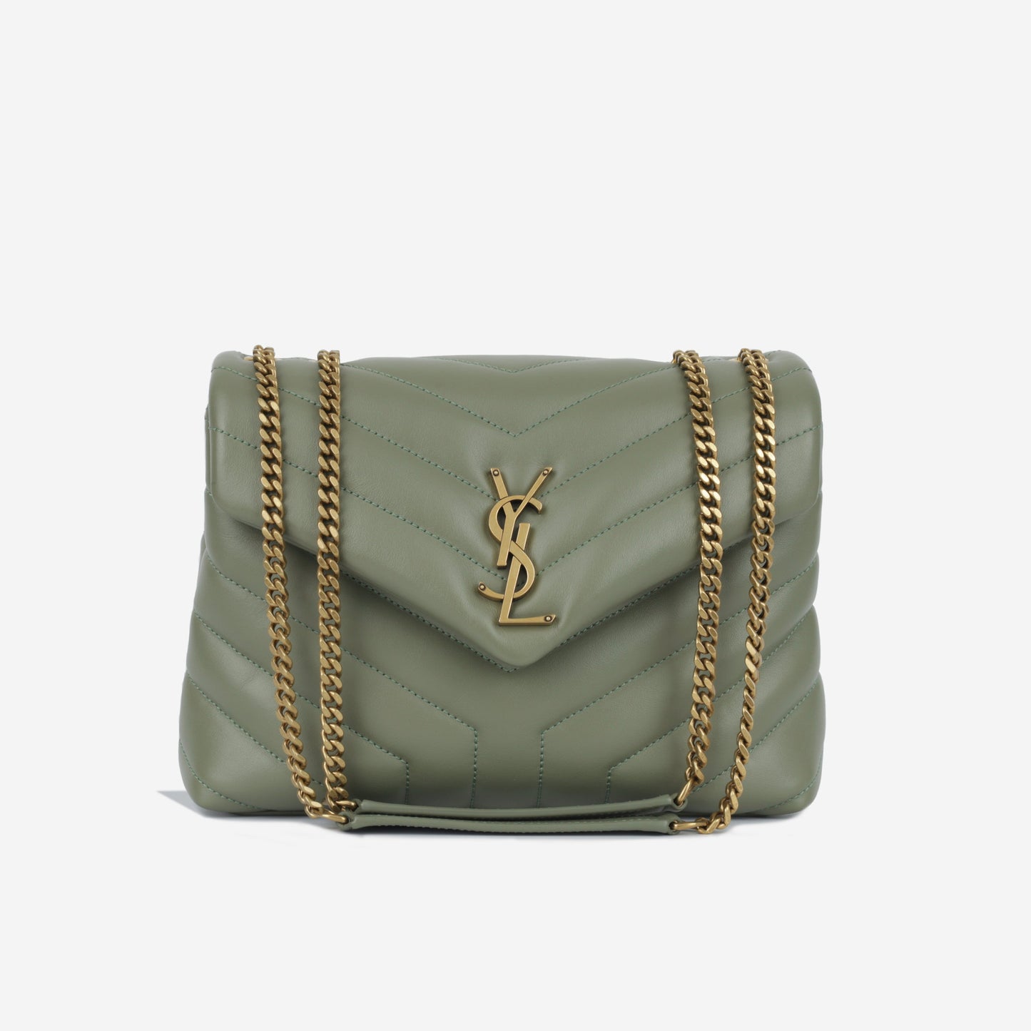 YSL Saint Laurent Lou Lou Sage Crossbody Bag Small