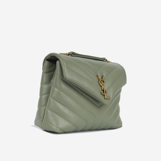 YSL Saint Laurent Lou Lou Sage Crossbody Bag Small