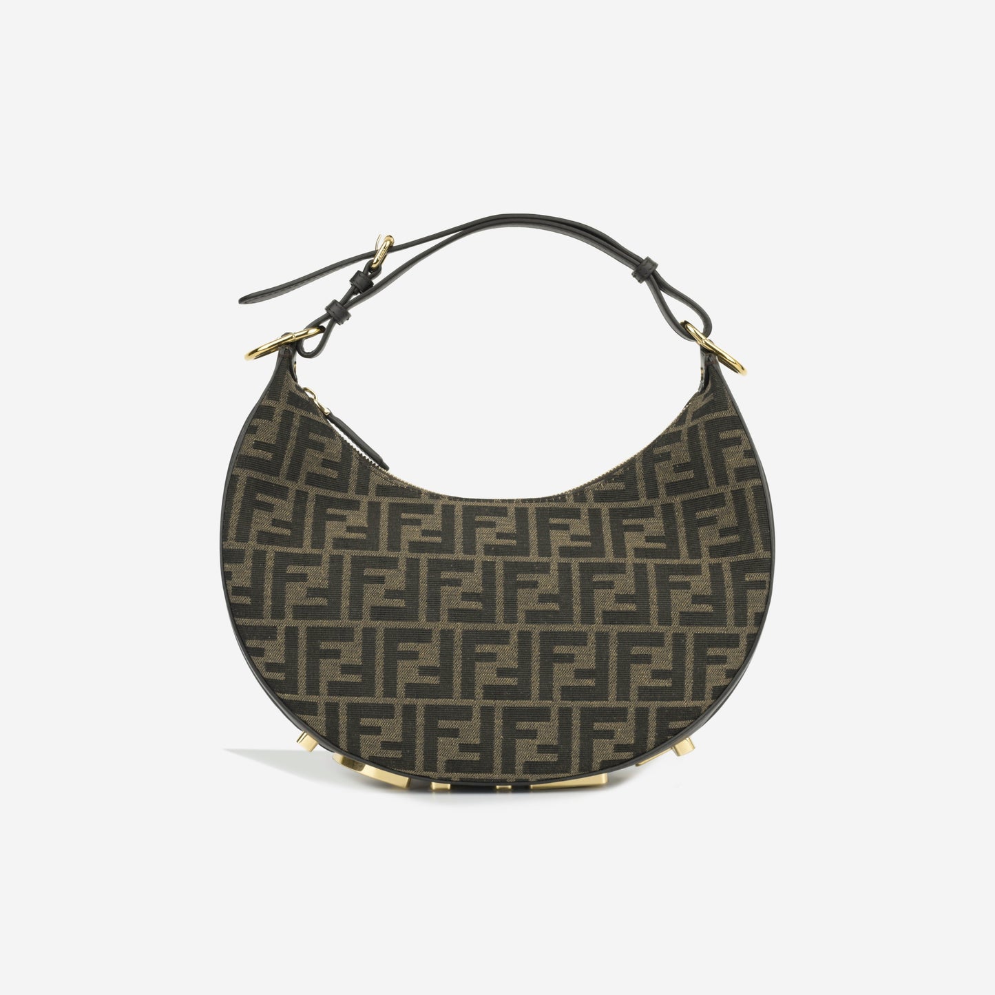 Fendi graphy Hobo Small Shoulder Bag Ff Jacquard Ghw