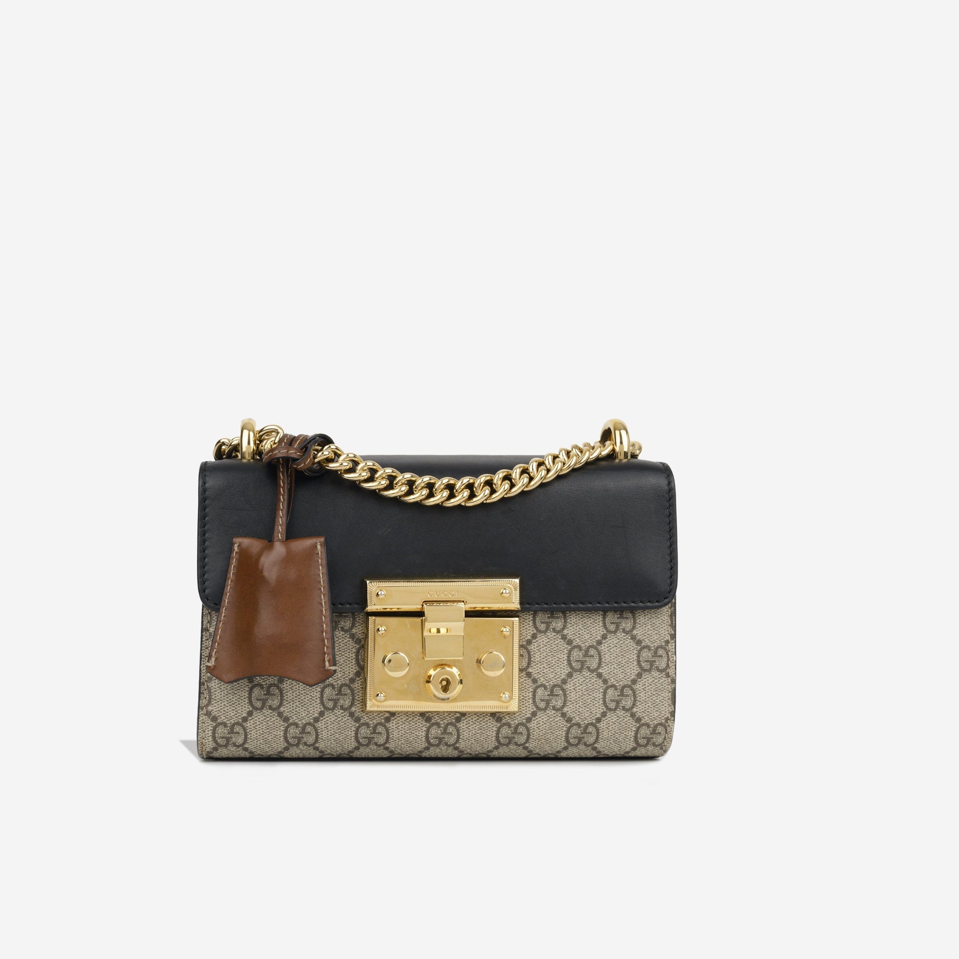 Gucci Padlock Shoulder Bag Small Crossbody Bag Beige Ghw