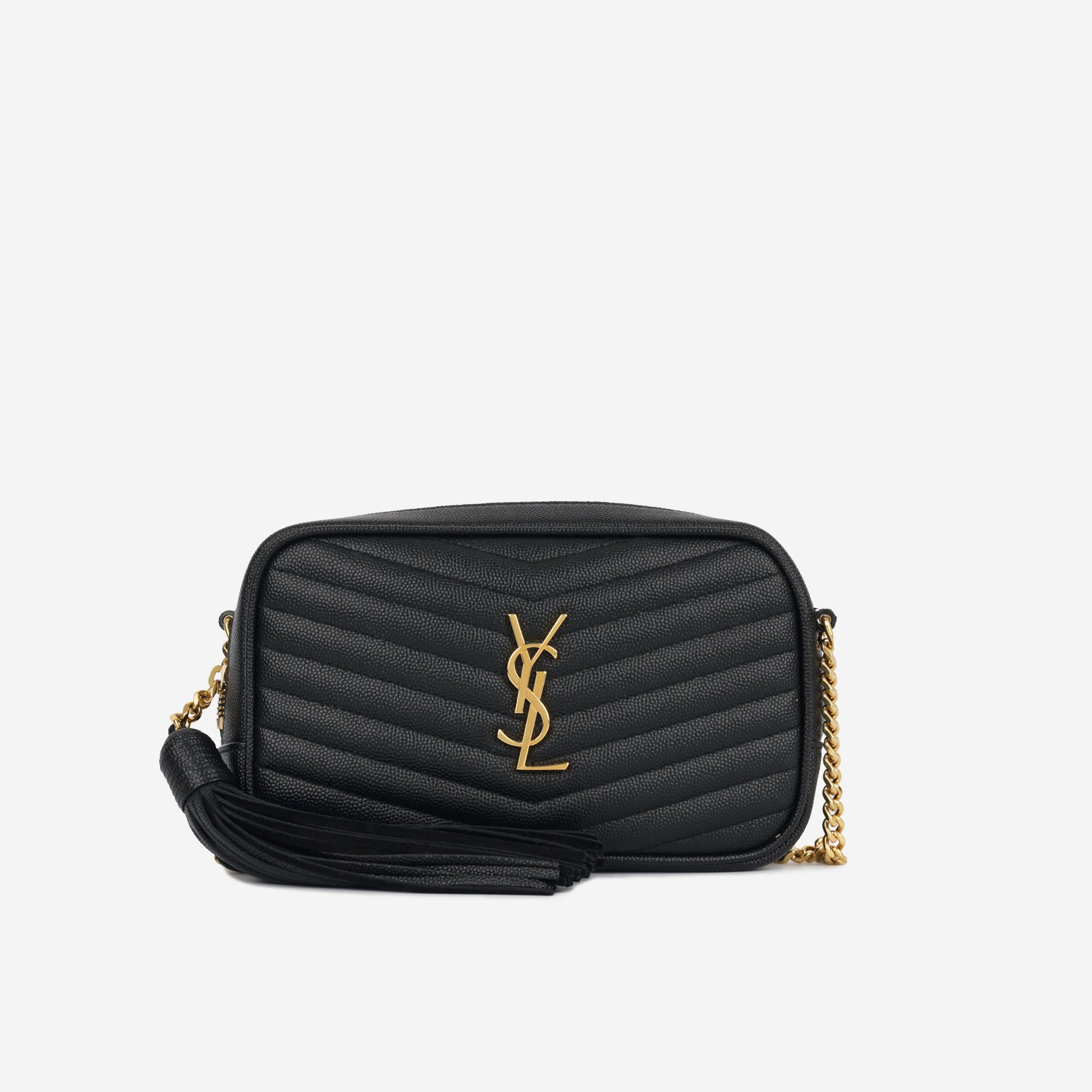 YSL Saint Laurent Lou Camera Bag Mini Crossbody Bag Grained Ghw Very
