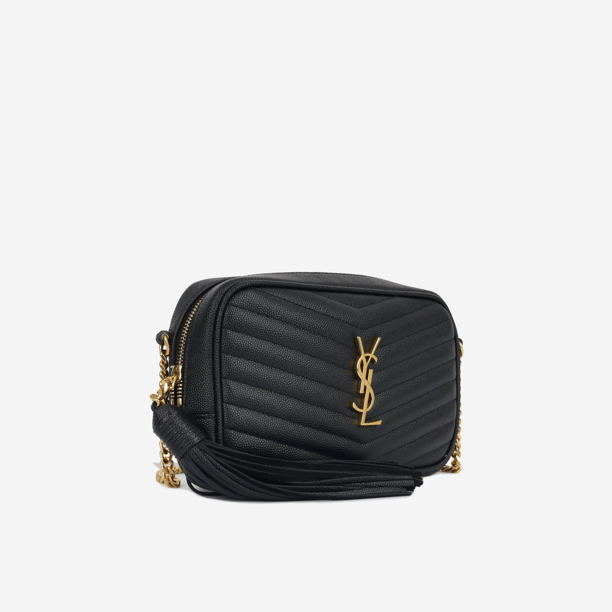 YSL Saint Laurent Lou Camera Bag Mini Crossbody Bag Grained Ghw Very