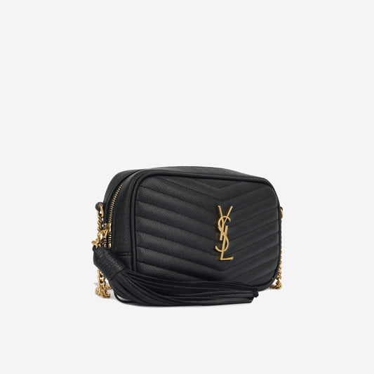 YSL Saint Laurent Lou Camera Bag Mini Crossbody Bag Grained Ghw Very