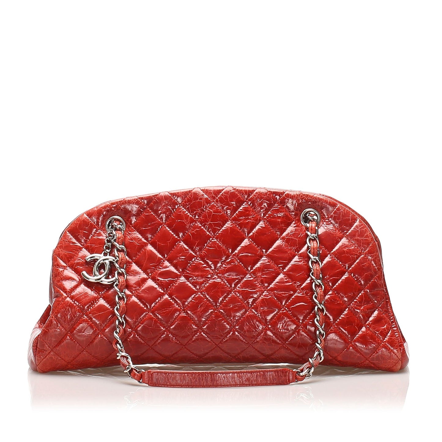 Chanel Mademoiselle Bowling Bag Red Shoulder Bag