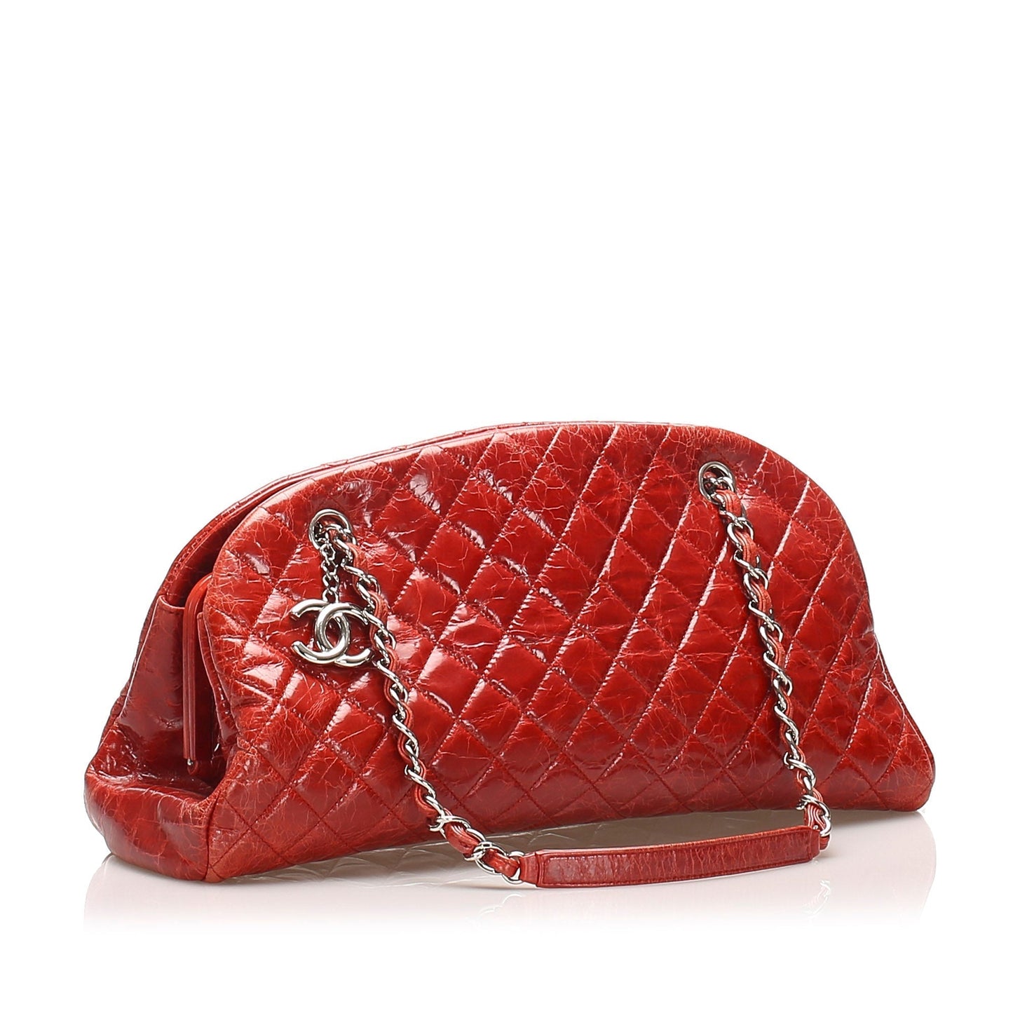 Chanel Mademoiselle Bowling Bag Red Shoulder Bag