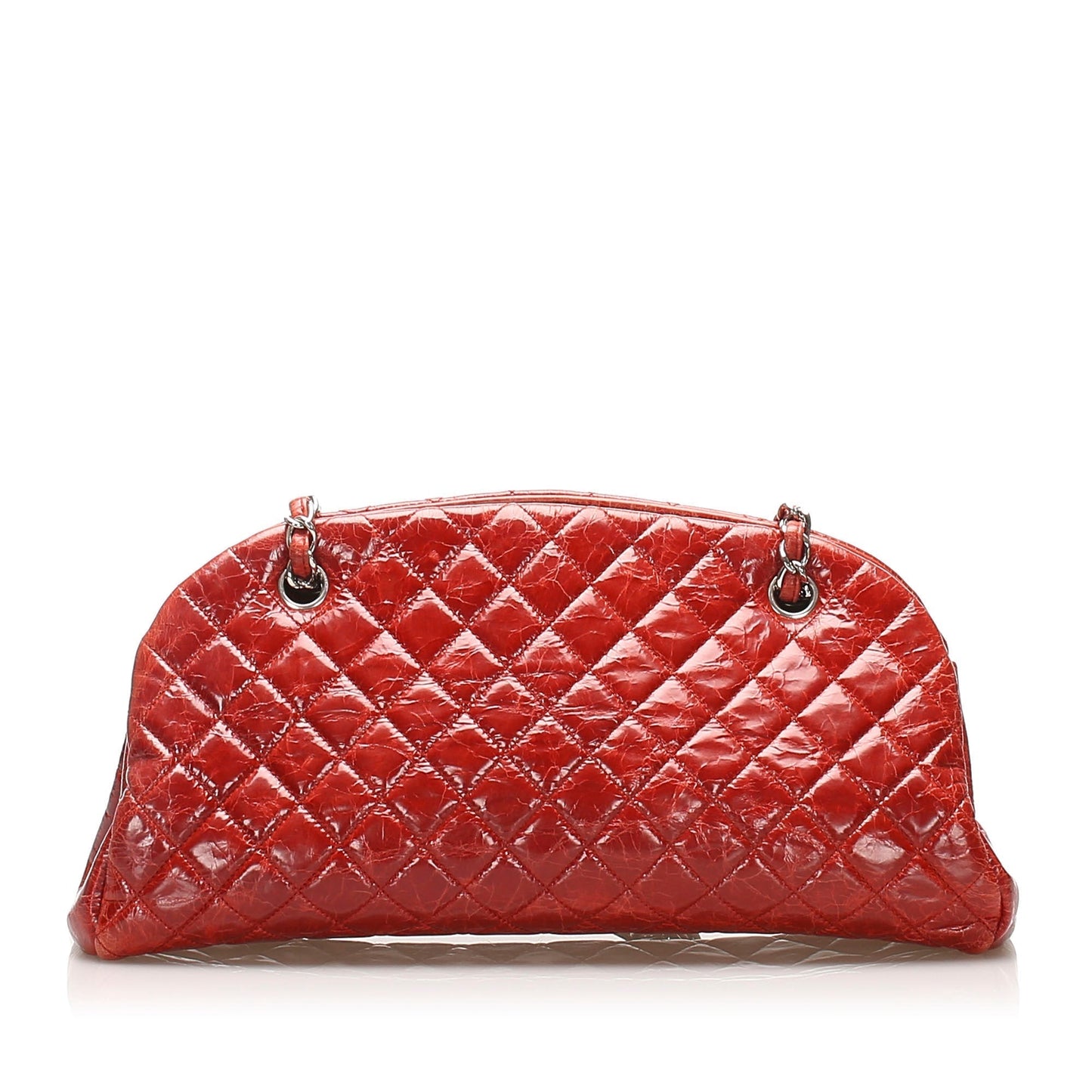 Chanel Mademoiselle Bowling Bag Red Shoulder Bag