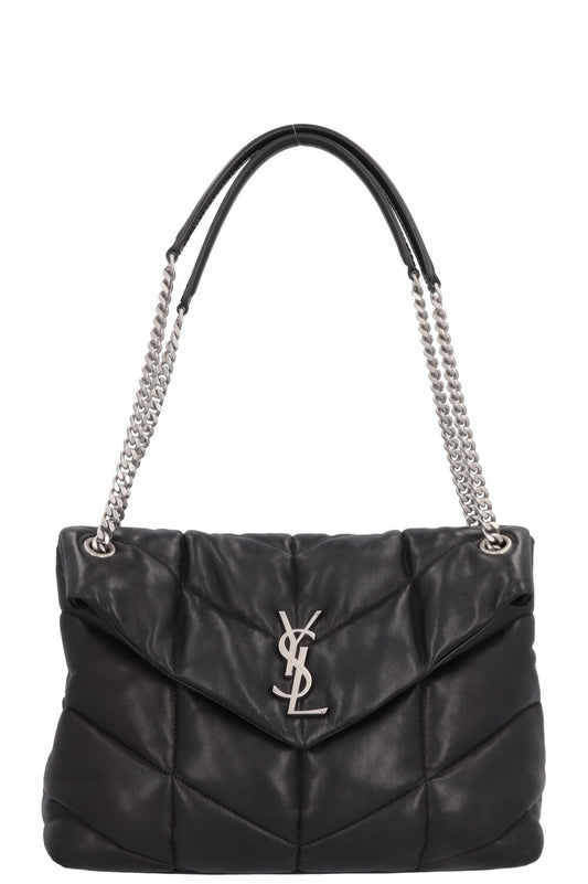 YSL Saint Laurent LouLou Puffer Bag Black Medium Handbag