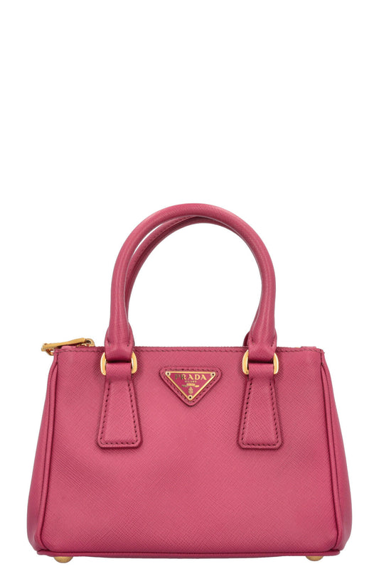 Prada Galleria Bag Saffiano Pink Micro Handbag