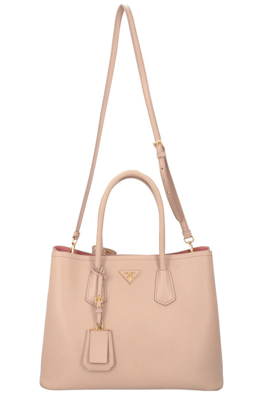 Prada Double Bag Rose Large Handbag