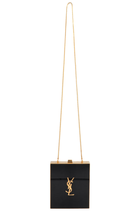 YSL Saint Laurent Crossbody Bag Tuxedo Bag Acrylic Black Gold