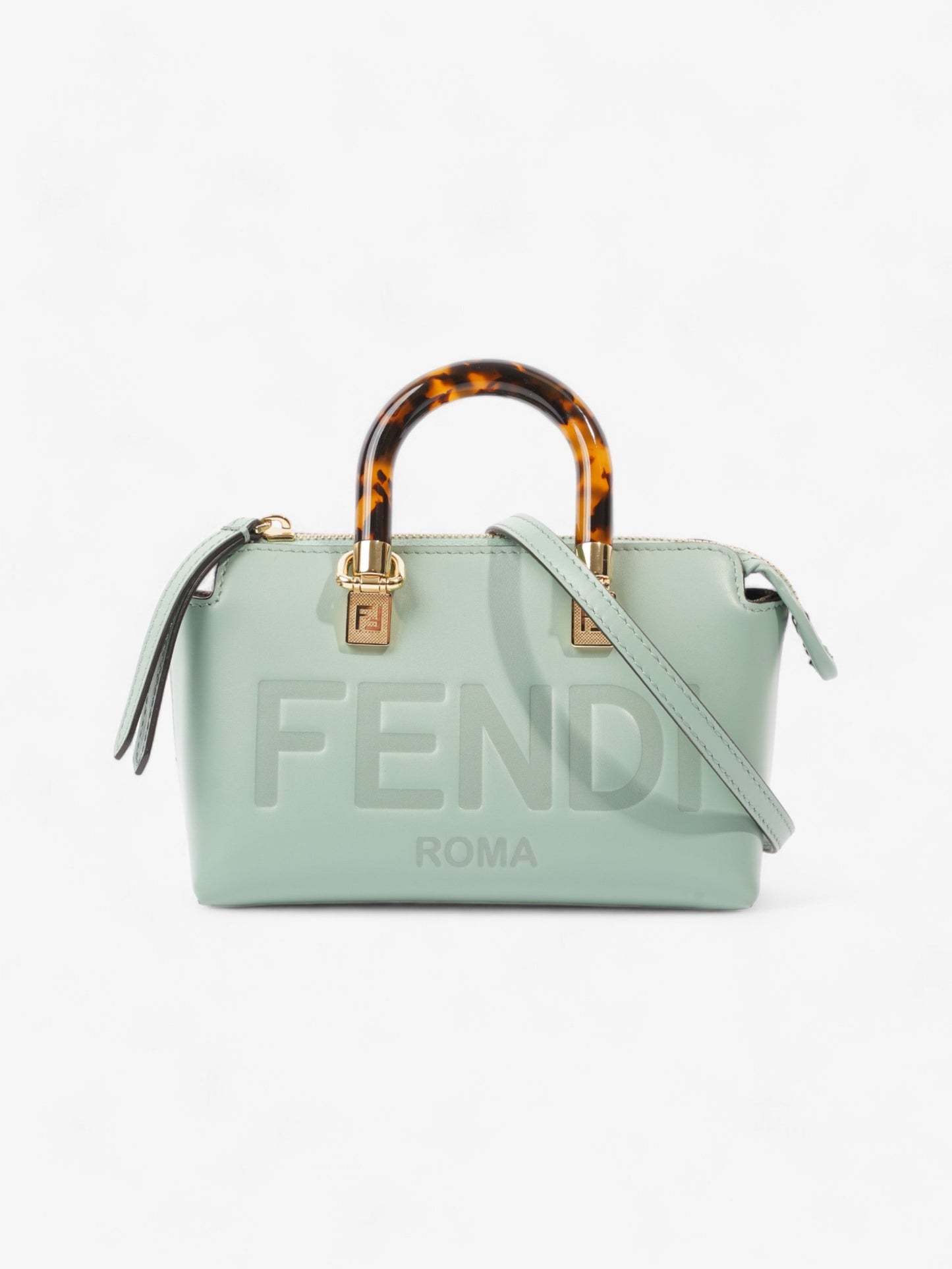 Fendi By The Way Light Crossbody Bag Leather Green Mini