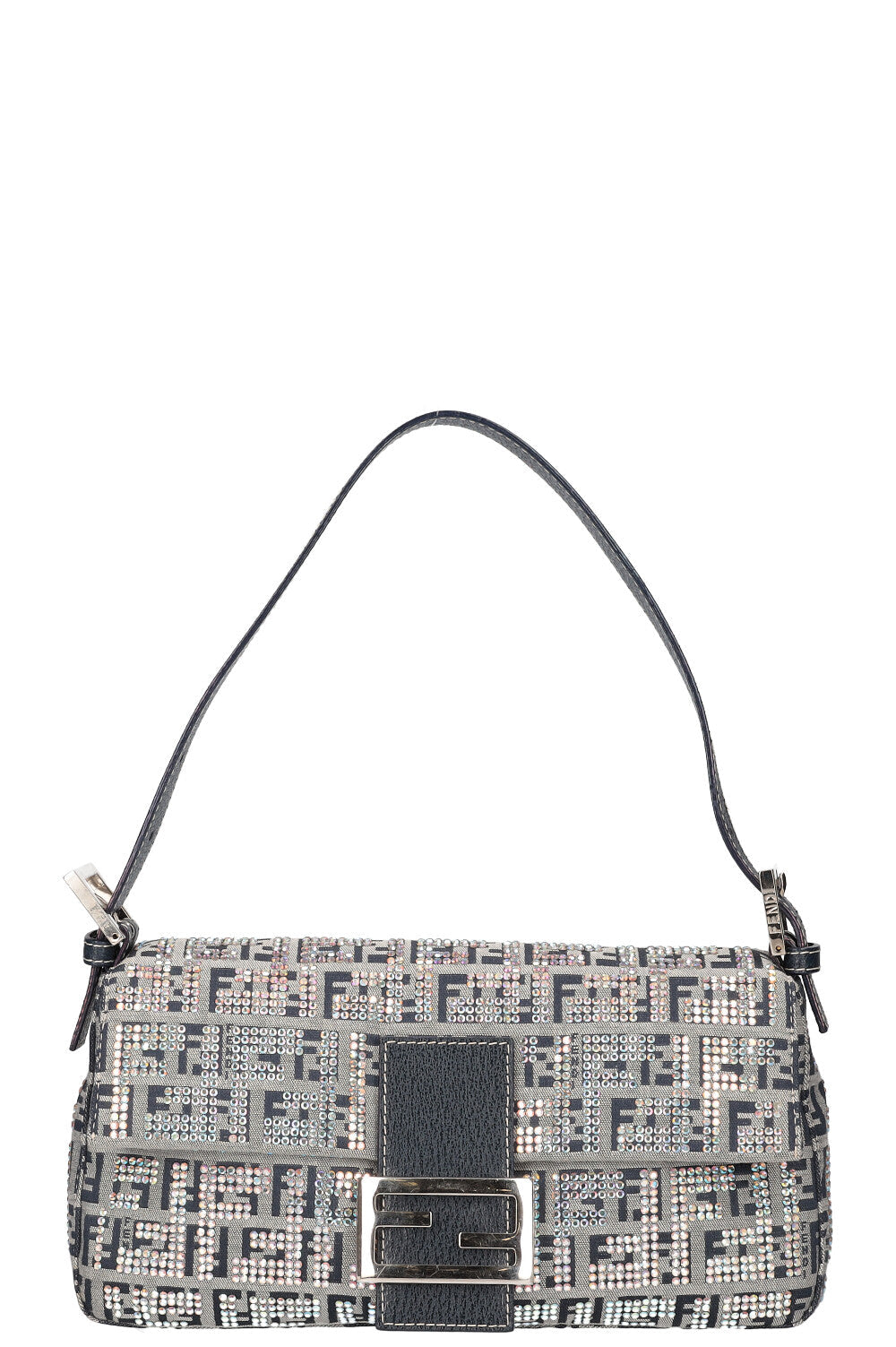 Fendi Zucchino Crystal Baguette Bag Shoulder Bag