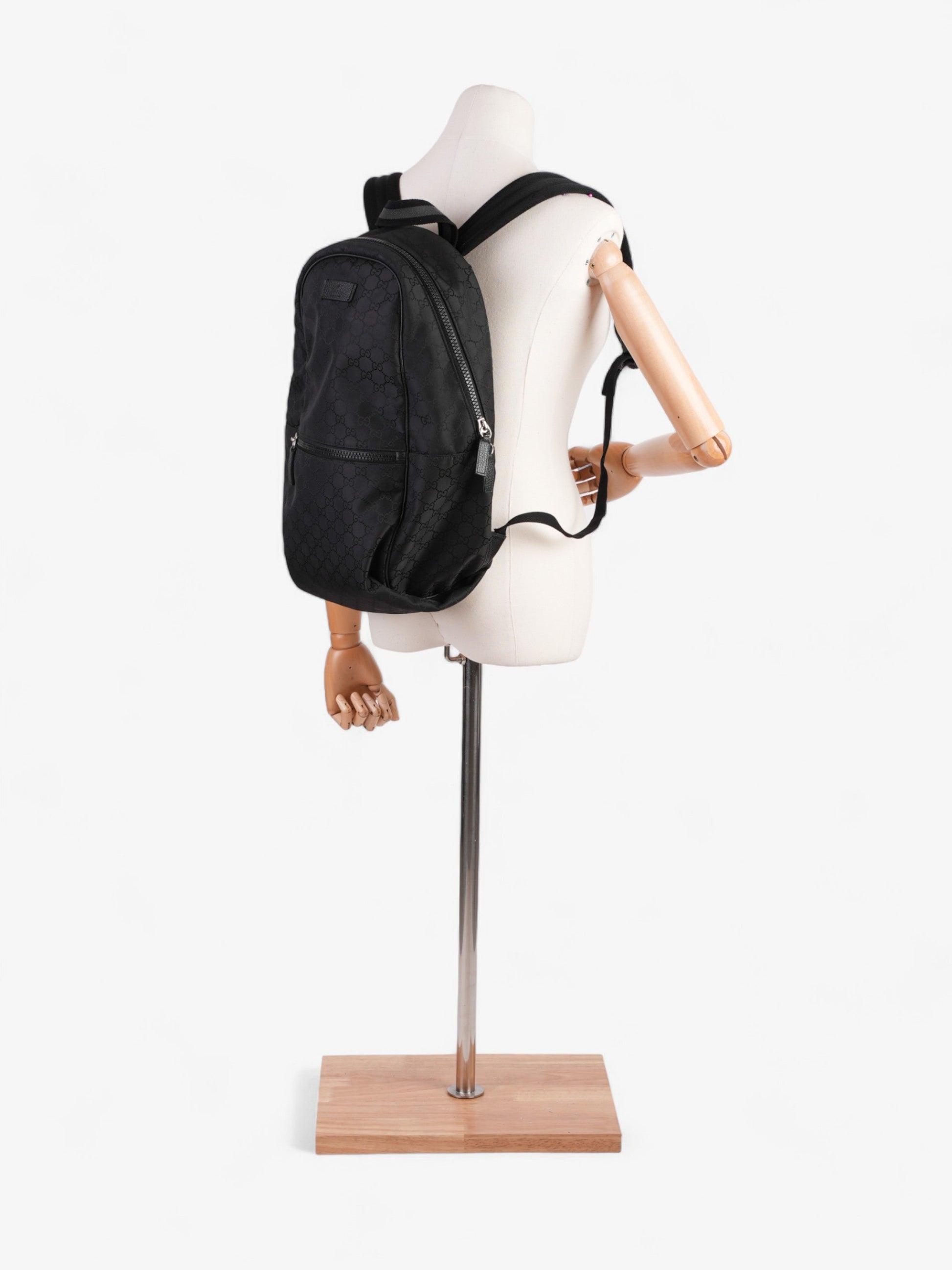 Gucci Double Zip Backpack Supreme Nylon Black