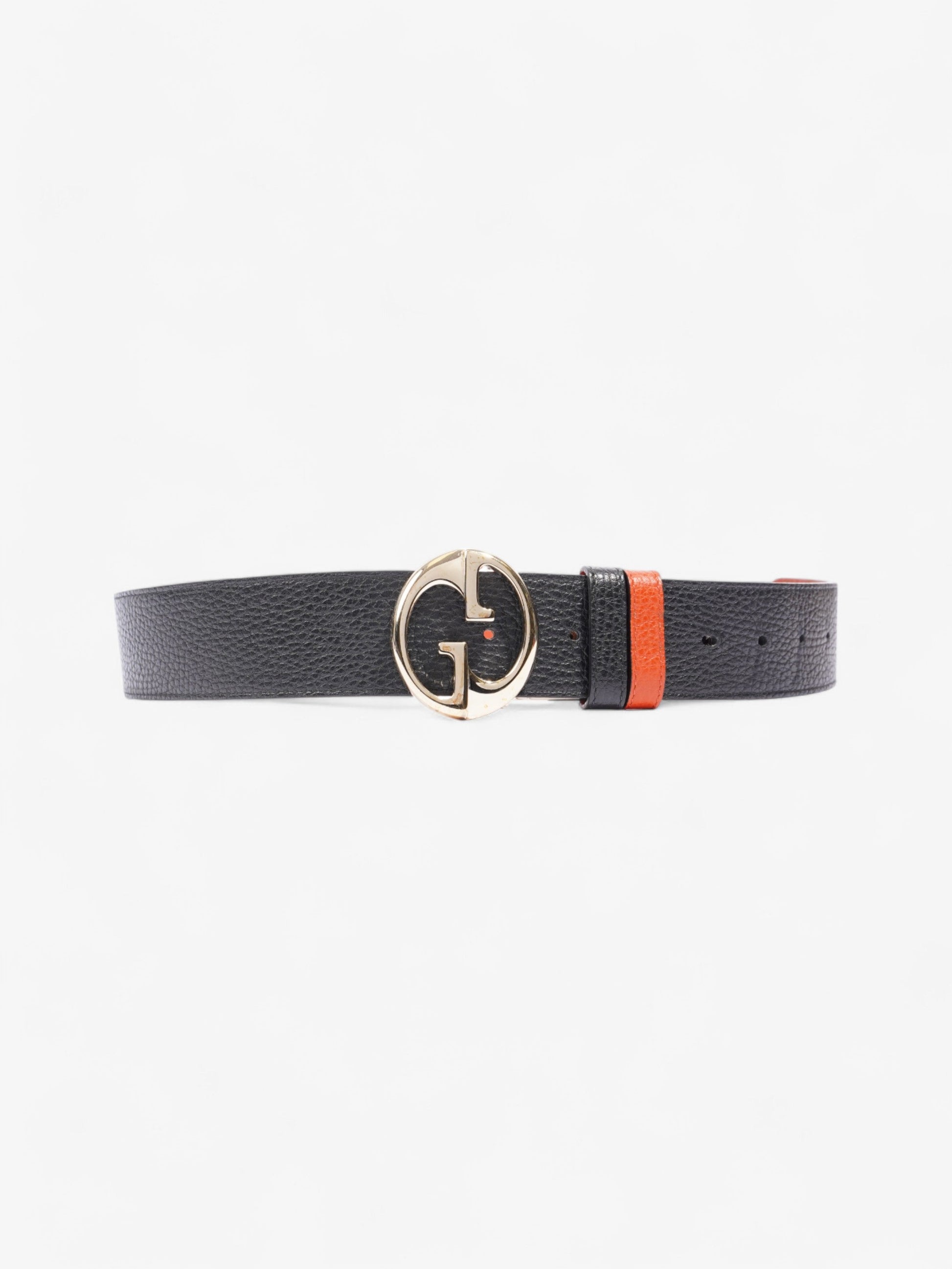 Gucci Marmont Reversible Belt Orange Handbag Leather Black Accessory