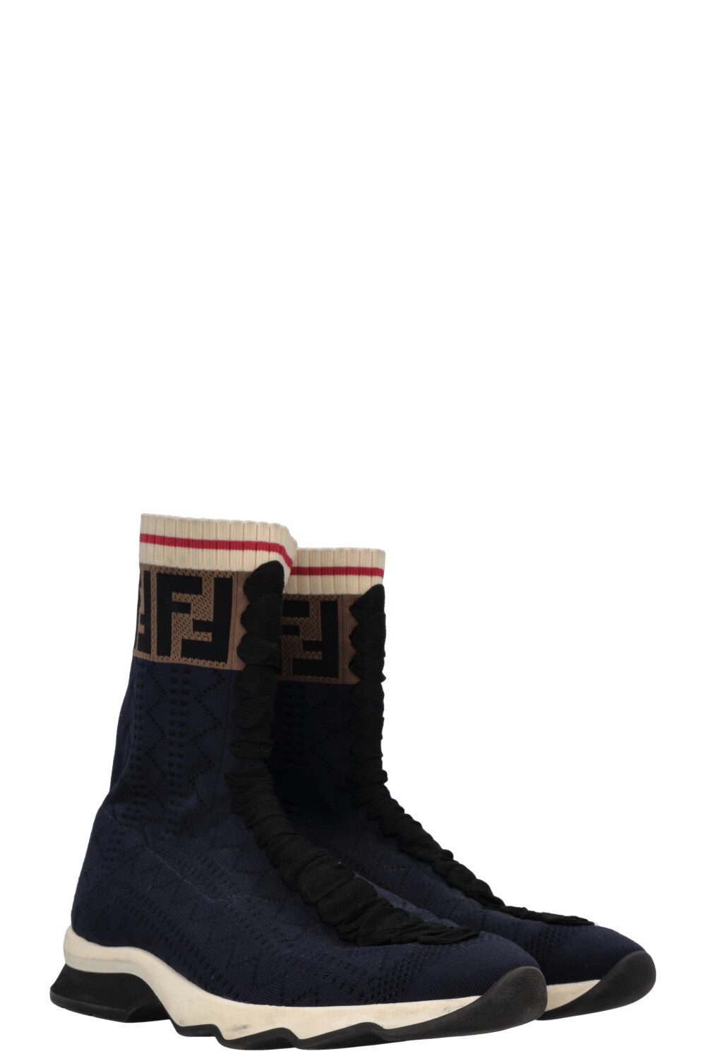Fendi Sock Sneakers 2 Blue Logo Shoes