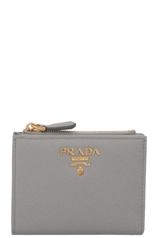 Prada Wallet Grey Saffiano Gray Handbag