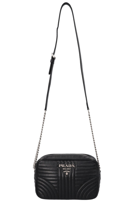 Prada Crossbody Bag Diagramme Camera Bag Quilted Black