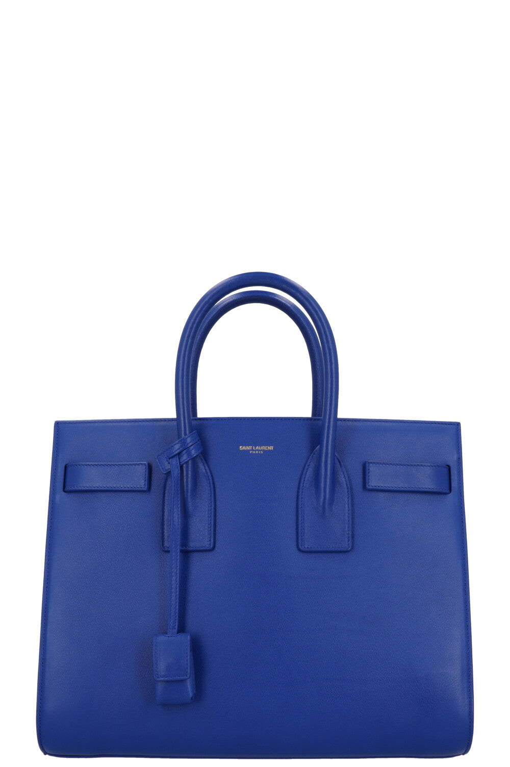 YSL Saint Laurent Tote Bag Sac De Jour 2 Leather Blue Small