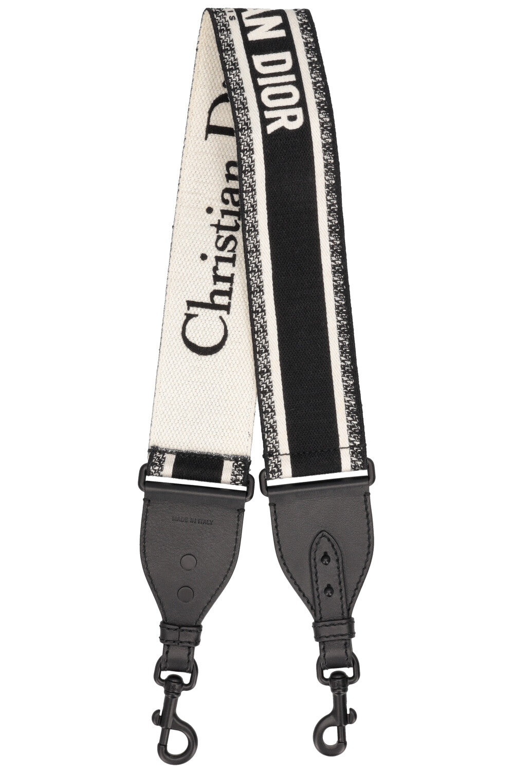 Dior Shoulder Bag Shoulder Strap 2 Black White