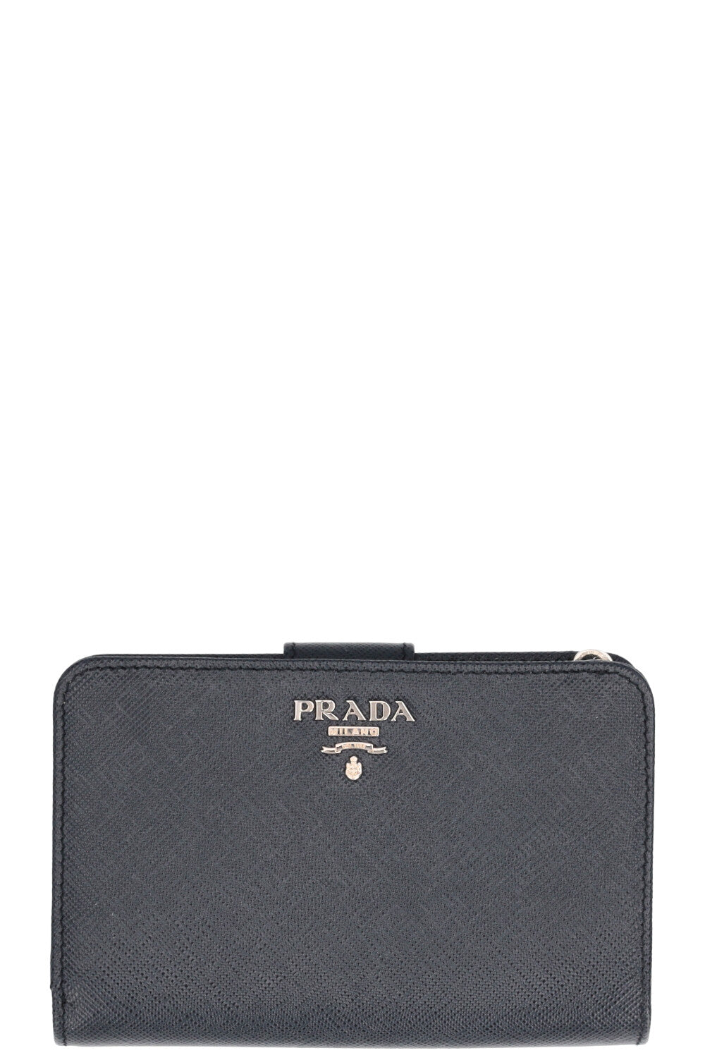 Prada Wallet Saffiano Blue Handbag