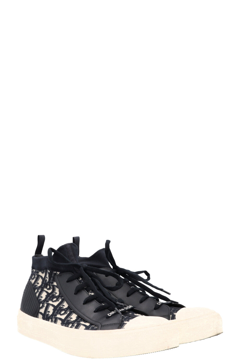 Dior Handbag Oblique Walk'N' High Top Sneaker 2 Blue Shoes