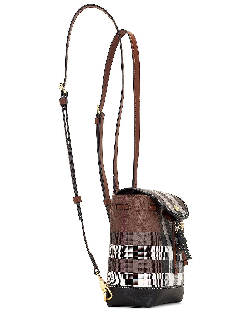 Burberry Check Backpack Brown Micro