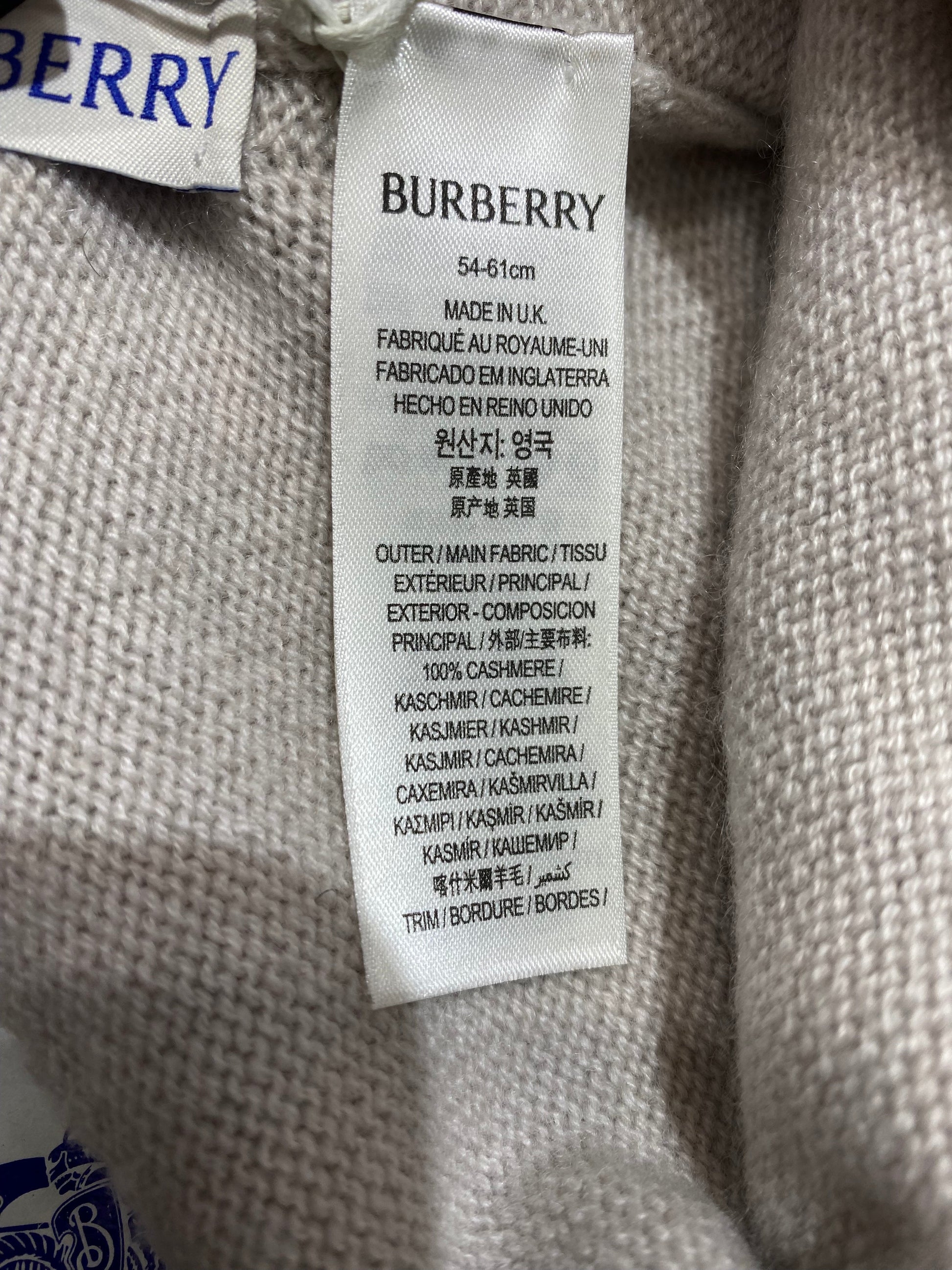 Burberry Knight Beanie Handbag Travel Bag Cashmere Beanie 1