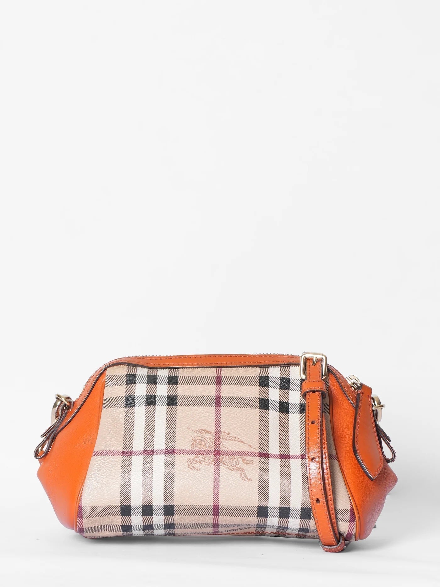 Burberry Burnt Amber Check Blaze Bag Mini Crossbody Bag